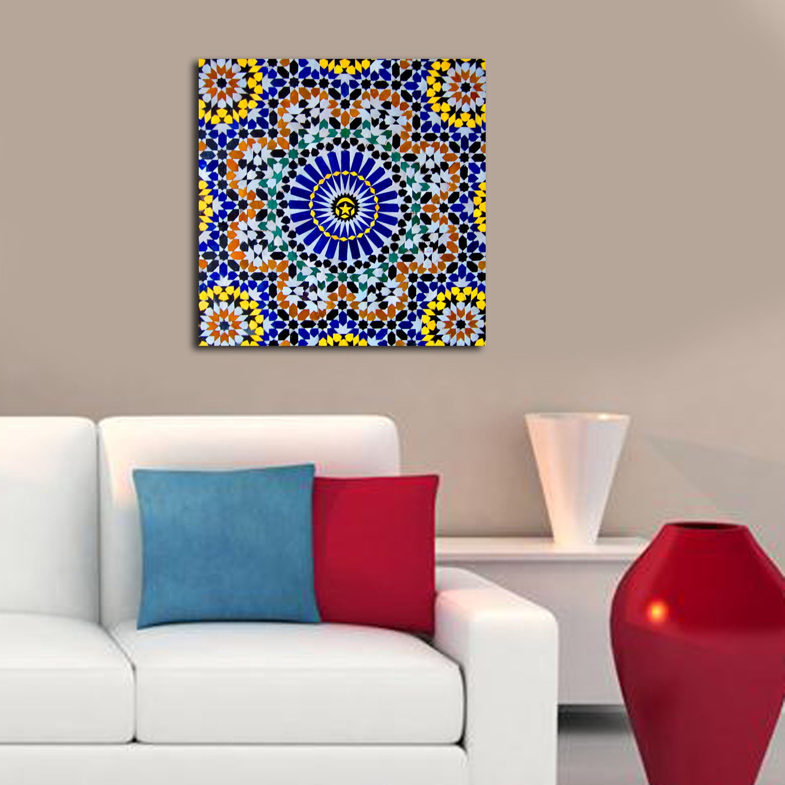 Tela Decorativa Multicolor Premium 45x45cm - Canvas Suede Luxo