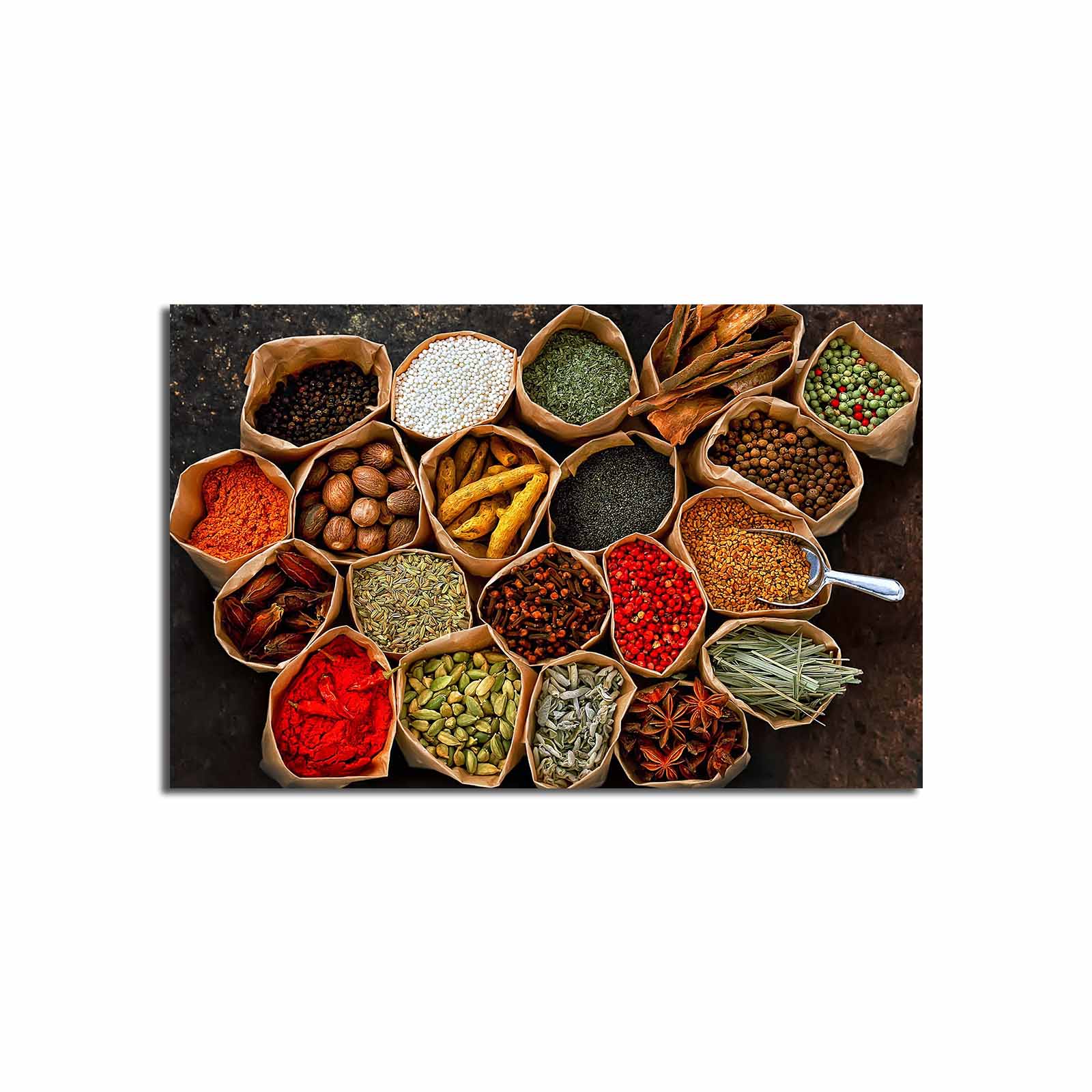 Tela Decorativa Multicolor 45x70cm - Moldura Madeira Premium