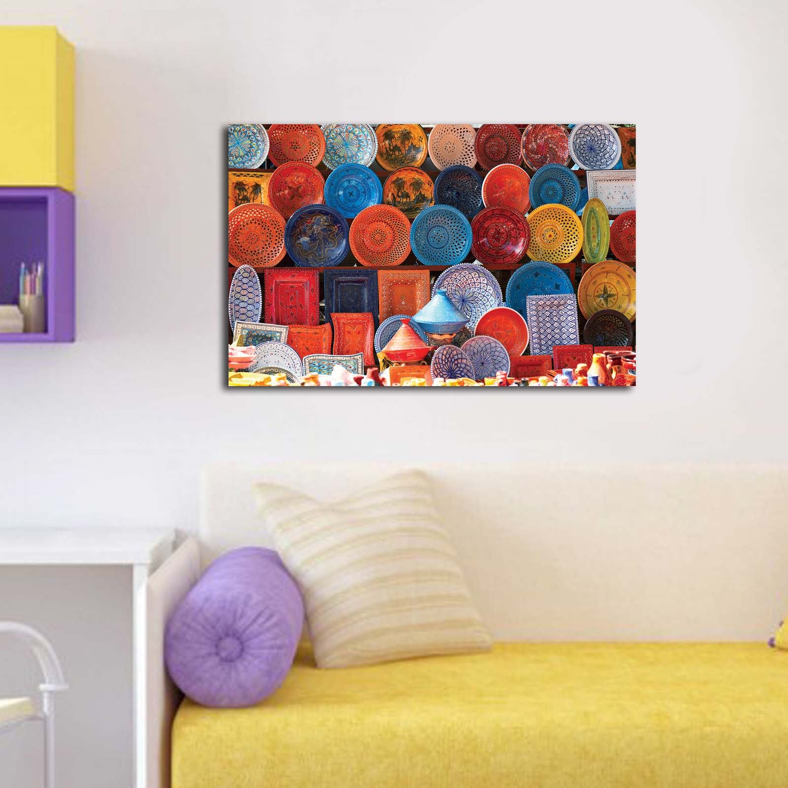 Tela Decorativa Multicolor Premium 45x70cm - Arte Moderna