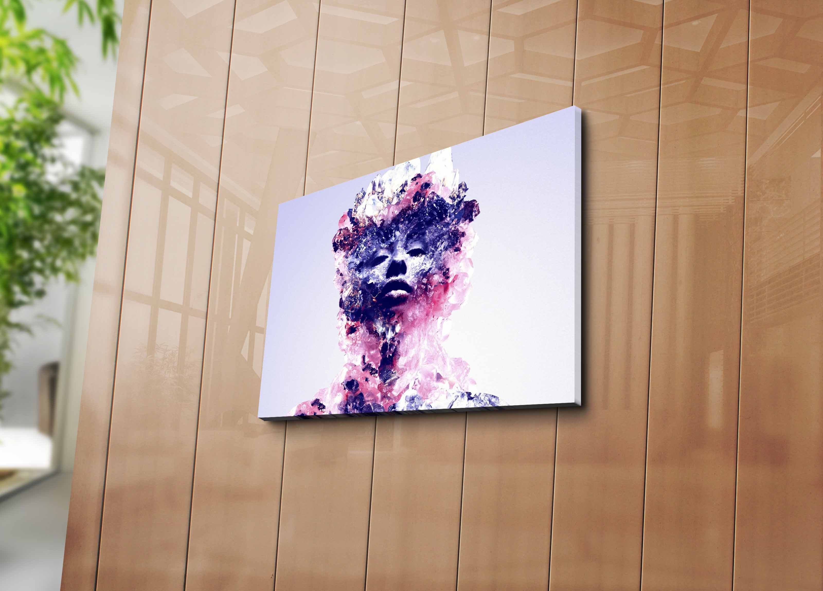 Tela Decorativa Multicolor 30x40cm - Moldura Madeira Premium