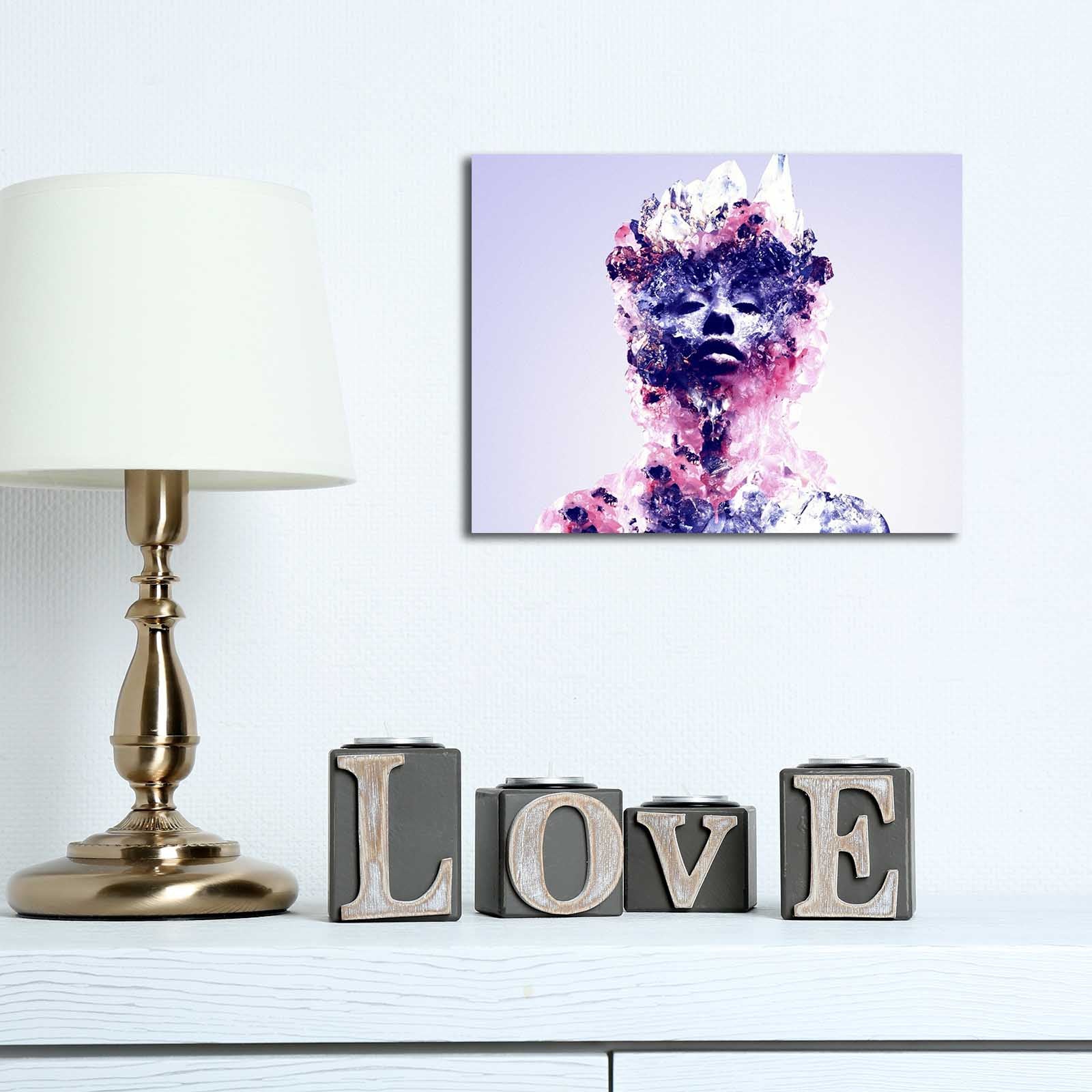 Tela Decorativa Multicolor 30x40cm - Moldura Madeira Premium