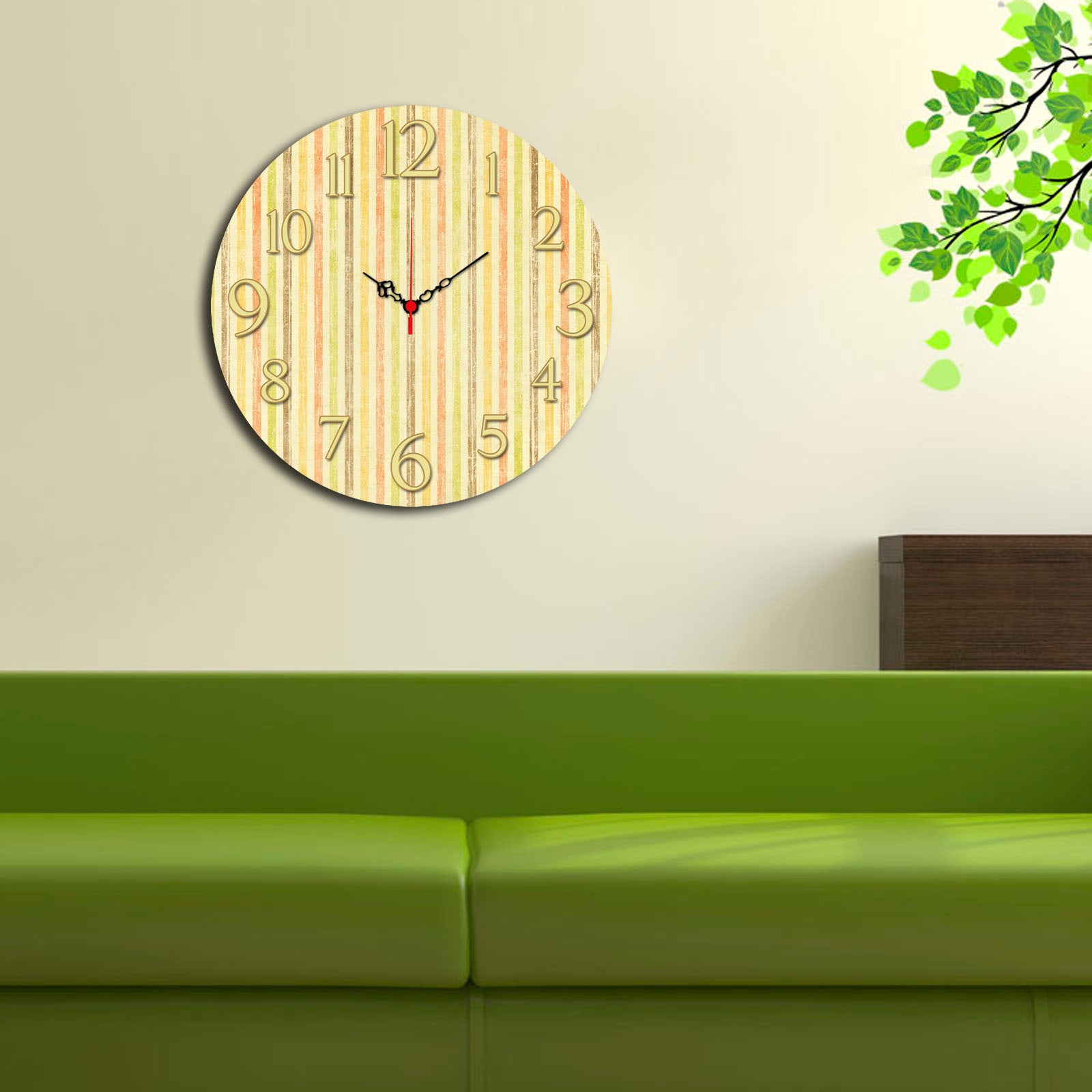 Relógio Decorativo MDF Multicolor Ms-30 - 40cm Diâmetro Premium