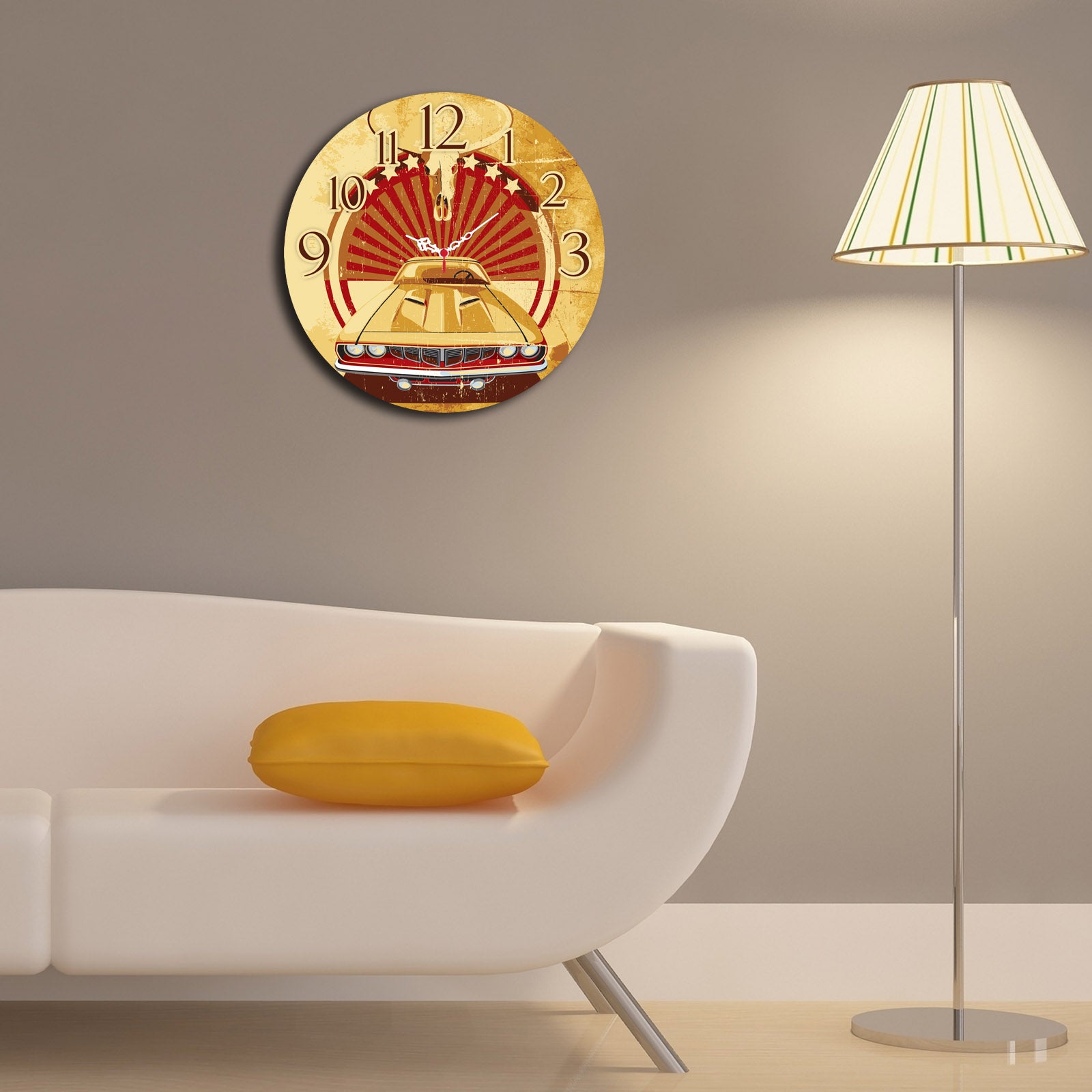 Relógio Decorativo Ms-35 Multicolor - Design Moderno 42cm