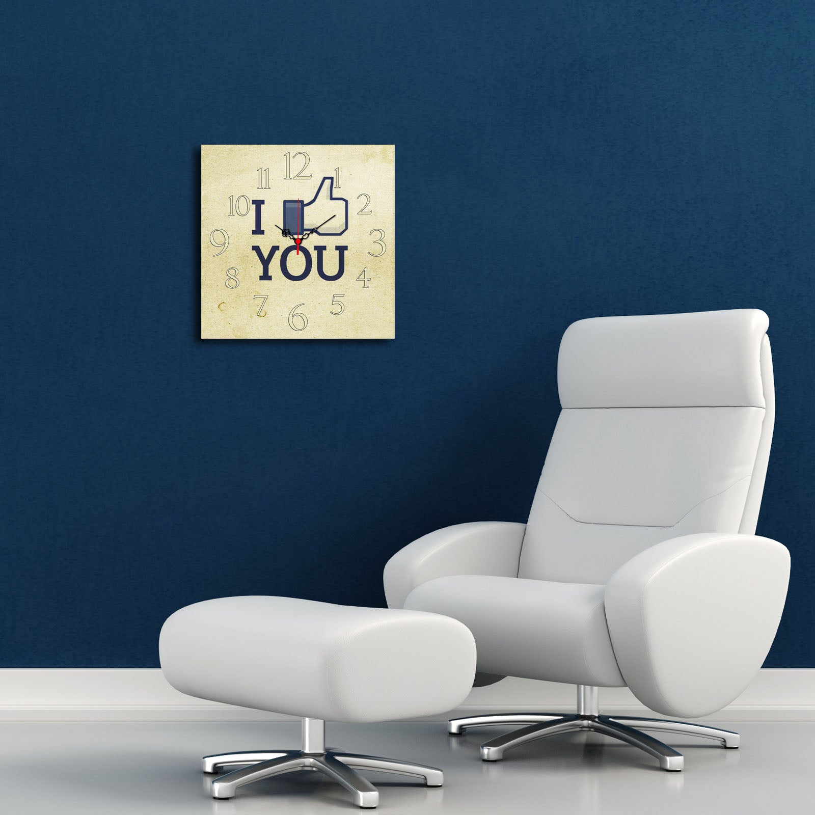 Relógio Decorativo MDF Multicolor 40x40cm - Msk-01