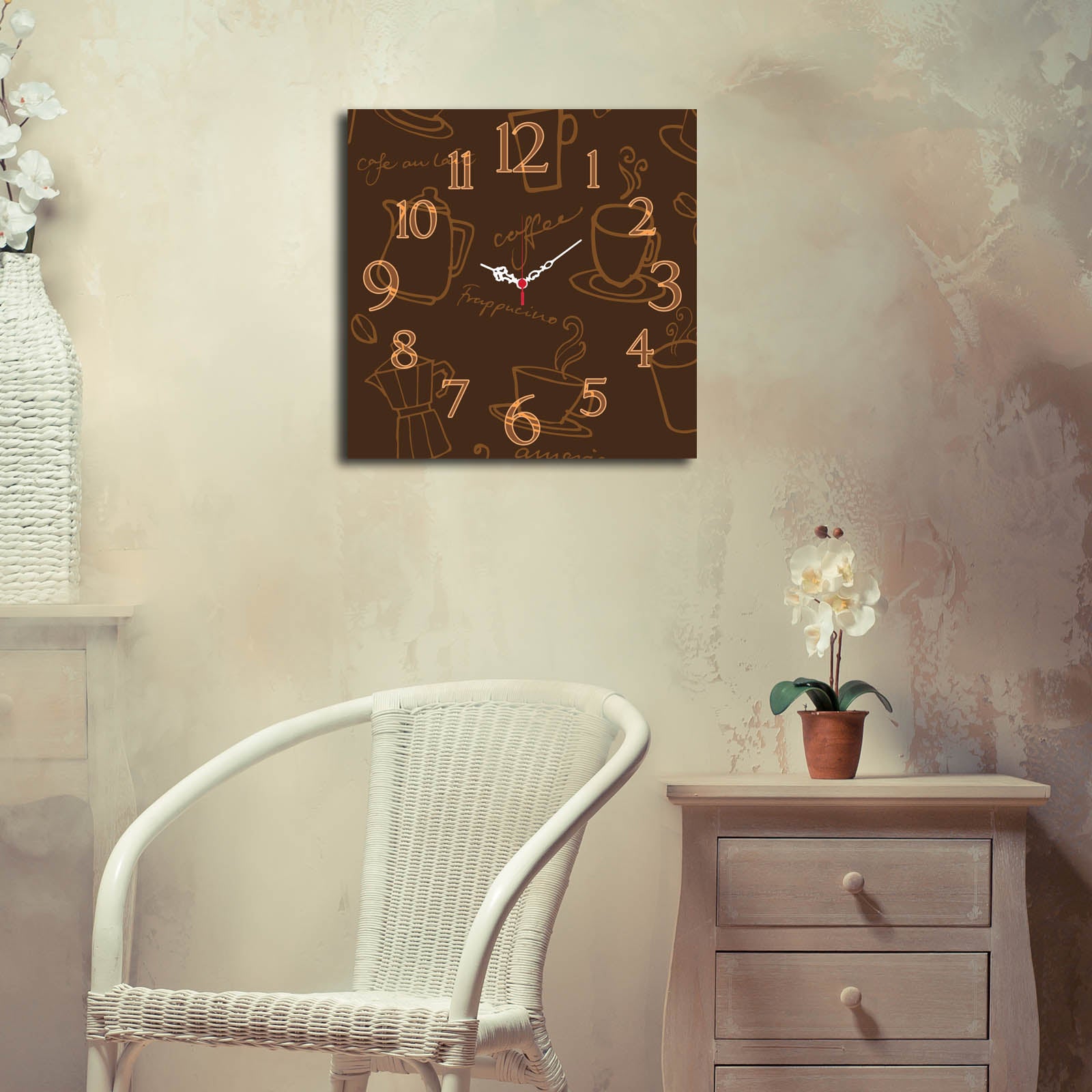 Relógio Decorativo MDF Multicolor MSK-18 - Design Moderno 40x40cm
