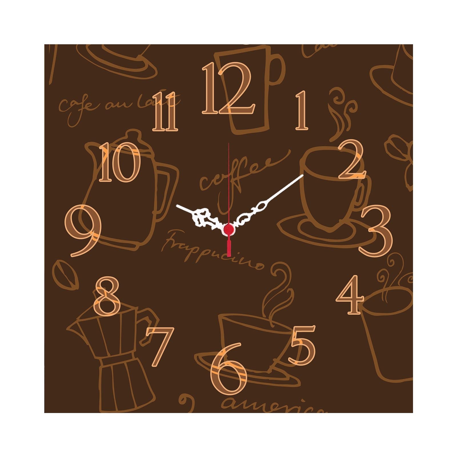 Relógio Decorativo MDF Multicolor MSK-18 - Design Moderno 40x40cm