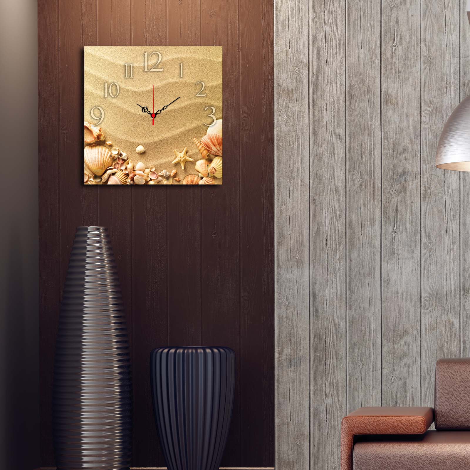 Relógio Decorativo MDF Multicolor MSK-26 - Design Moderno 40x40cm