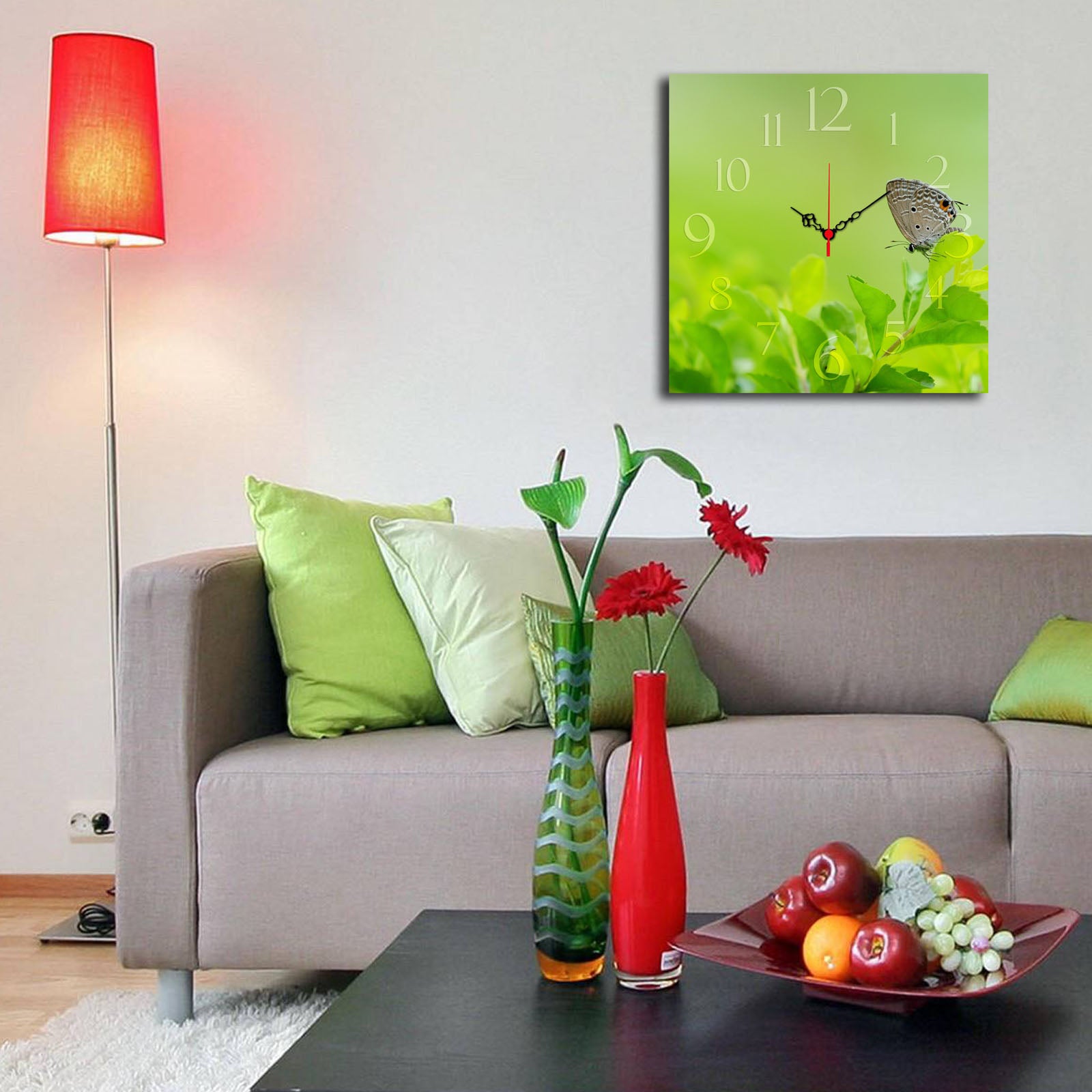 Relógio Decorativo Multicolor MDF Premium - Design Moderno 40x40cm