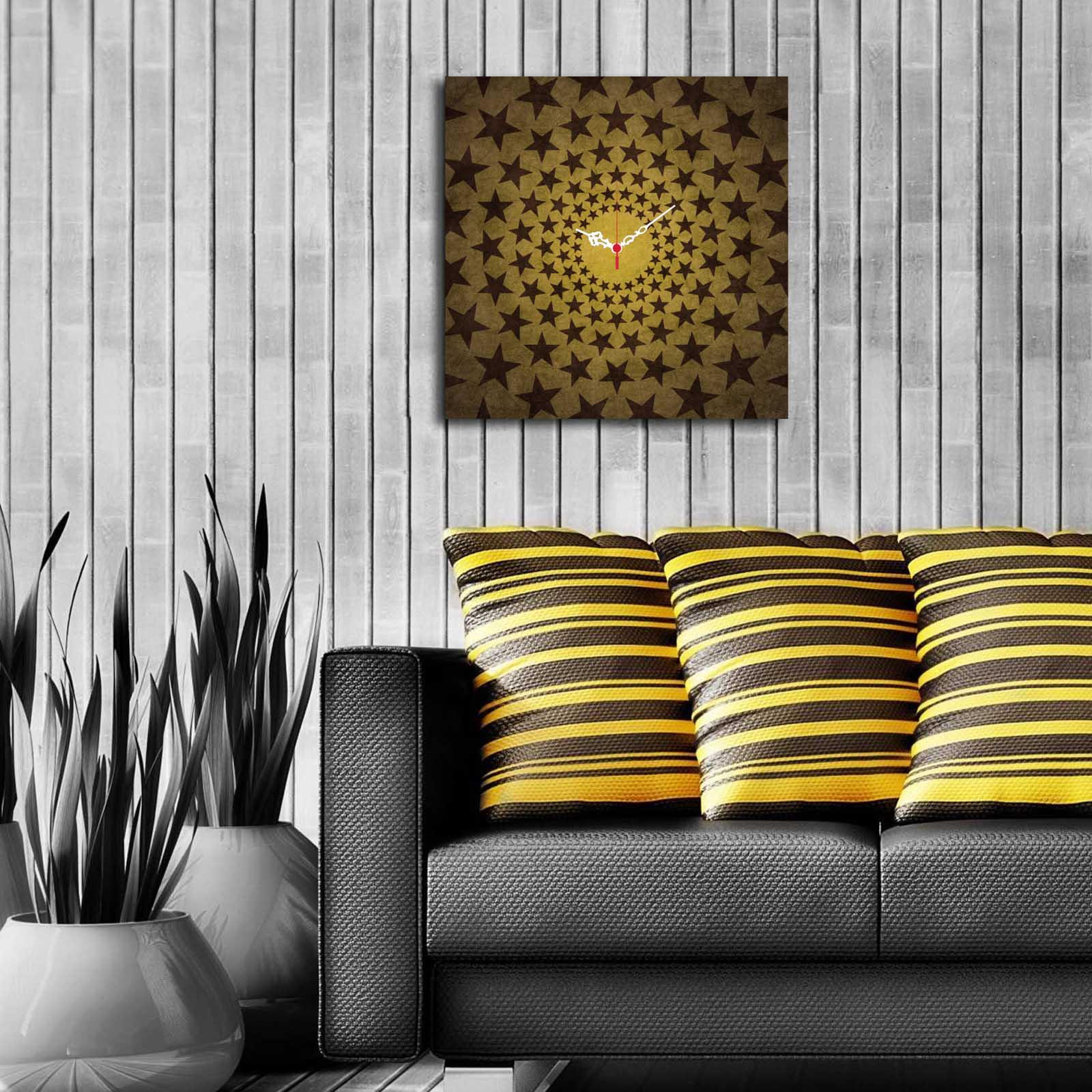 Relógio Decorativo MDF Multicolor Msk-38 - Design Moderno 40x40cm