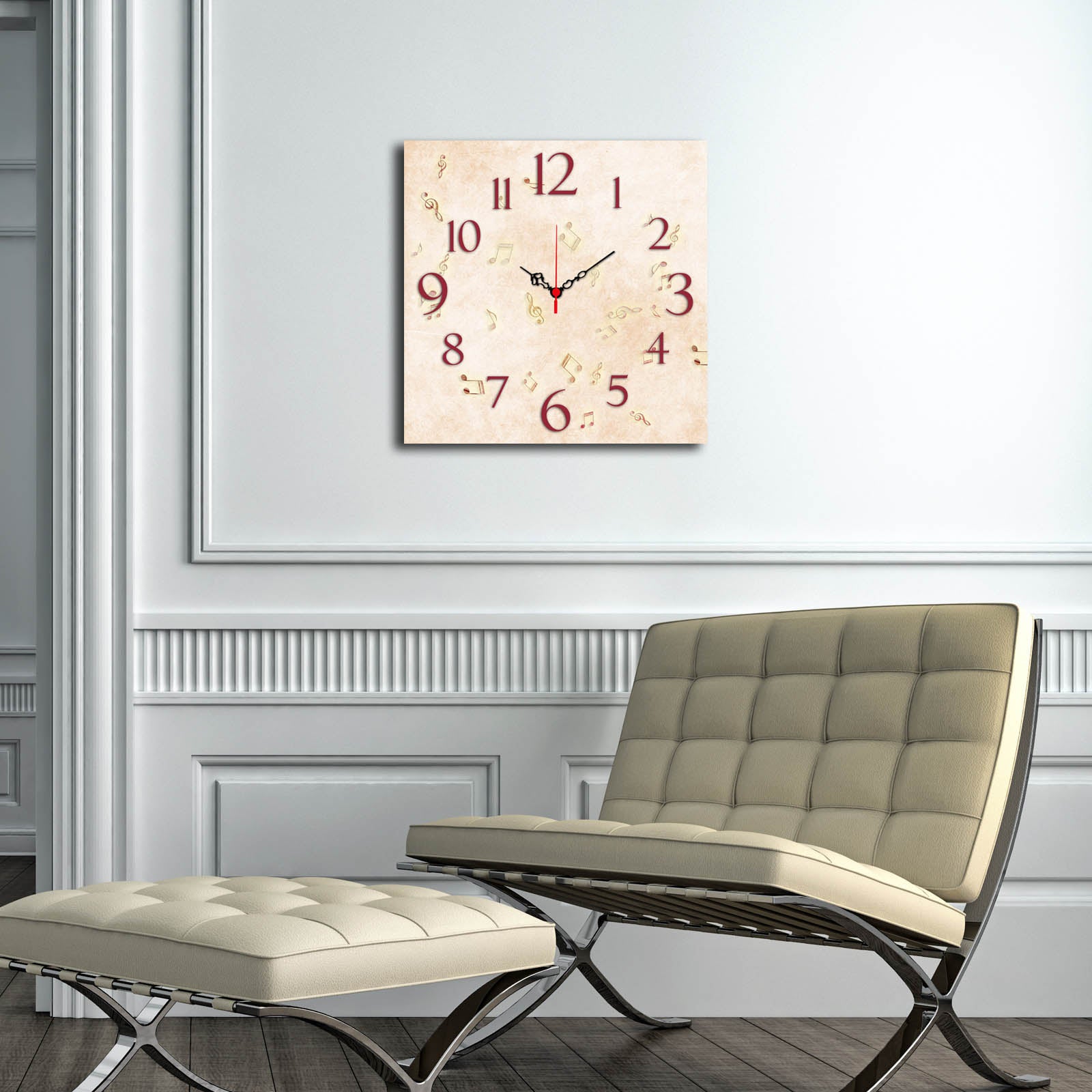 Relógio Decorativo MDF Multicolor 40x40cm - Design Moderno
