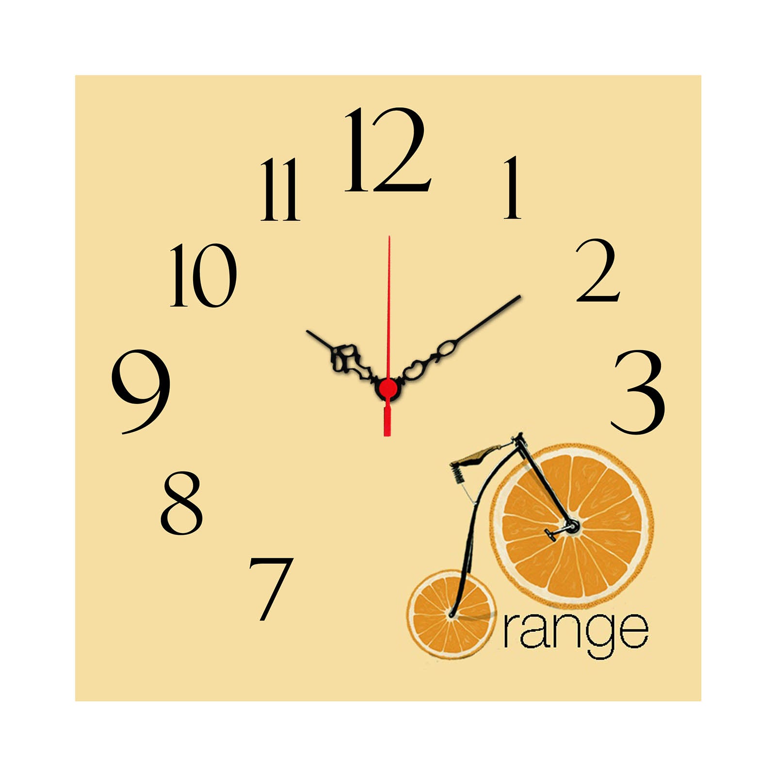 Relógio Decorativo MDF Multicolor Msk-43 - Design Moderno 40x40cm