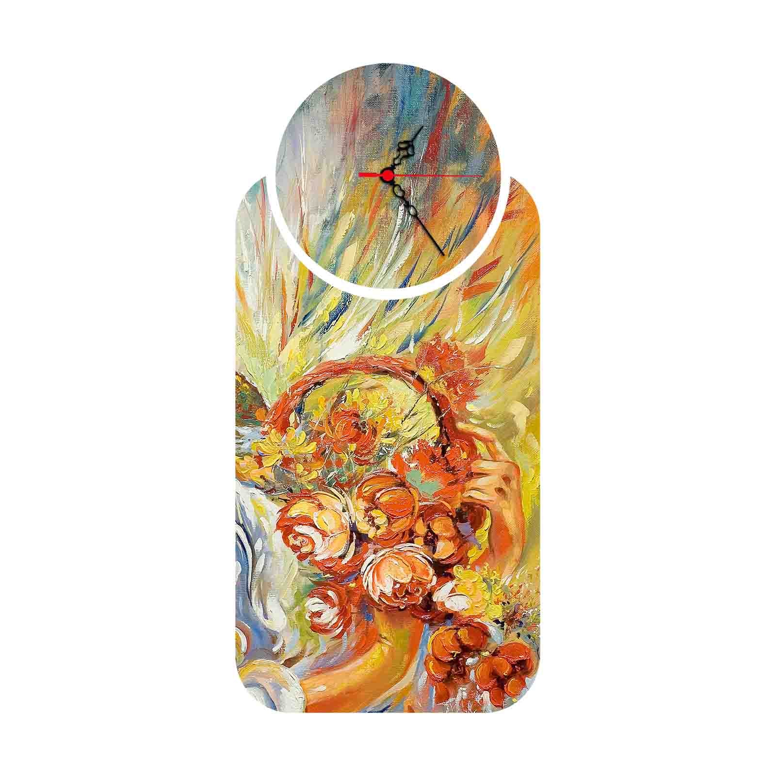 Relógio Decorativo MDF Multicolor YMS-03 - 2 Peças Premium