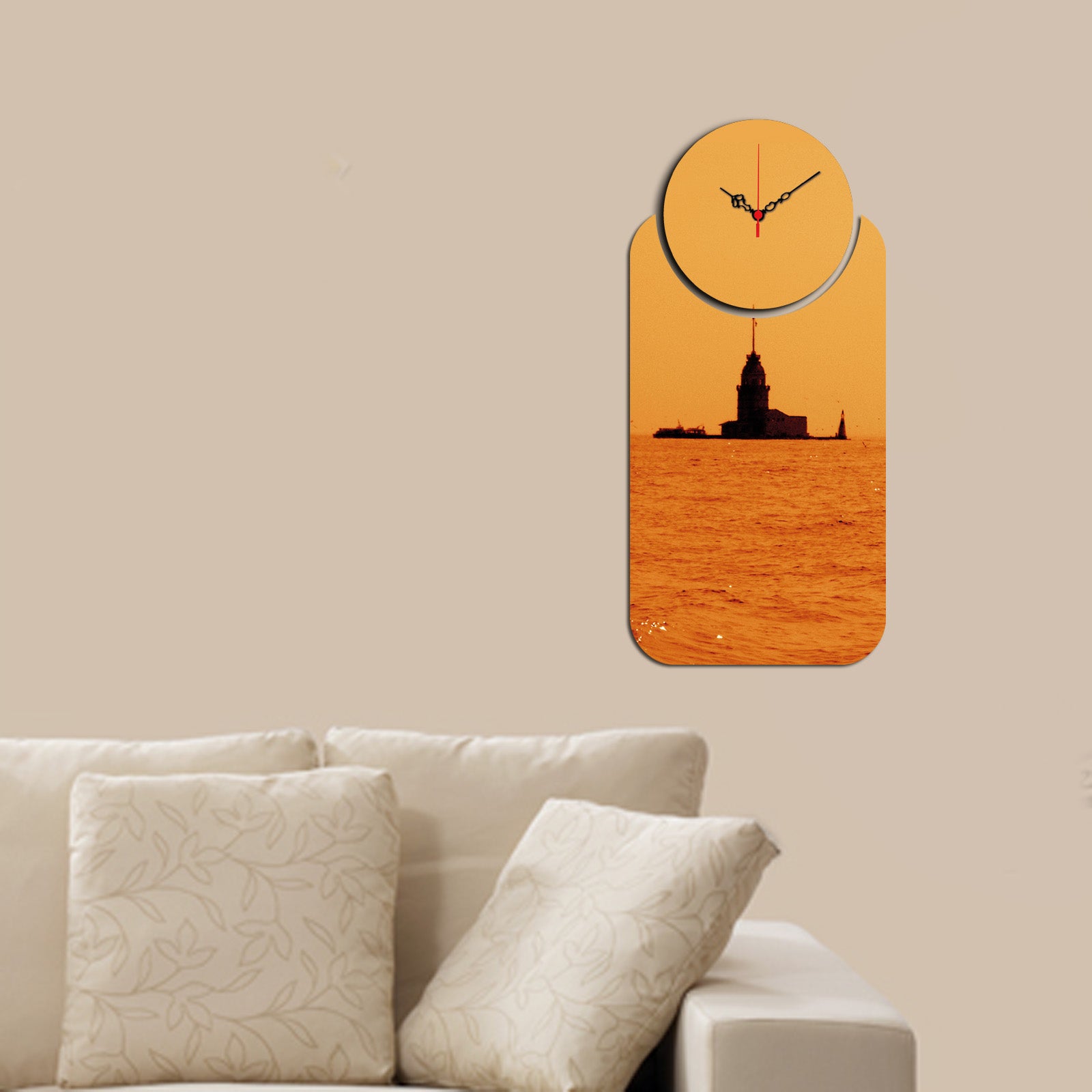 Relógio Decorativo MDF Multicolor YMS-05 - 2 Peças Premium