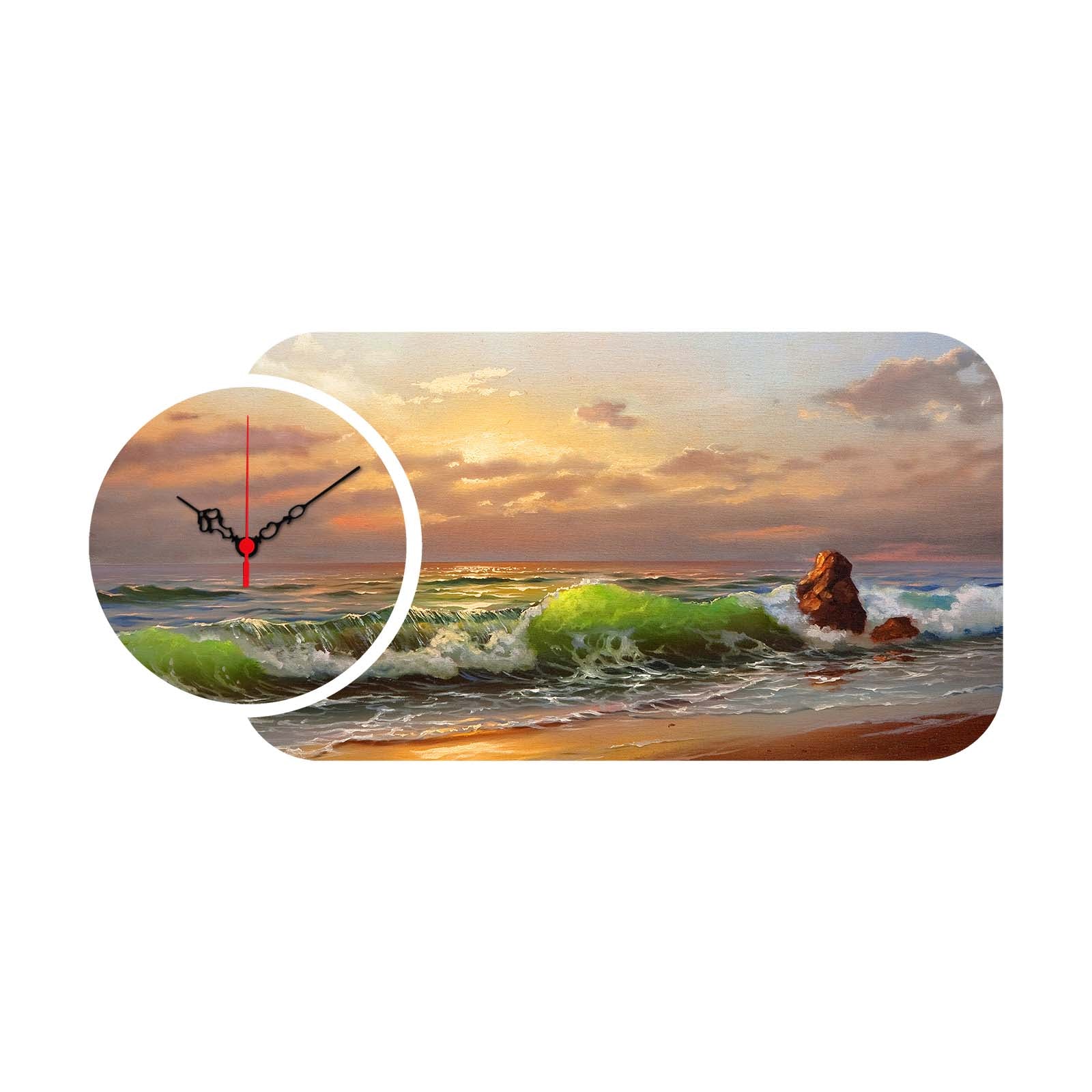 Relógio Decorativo Multicolor YMS-06 - Design Moderno 2 Peças