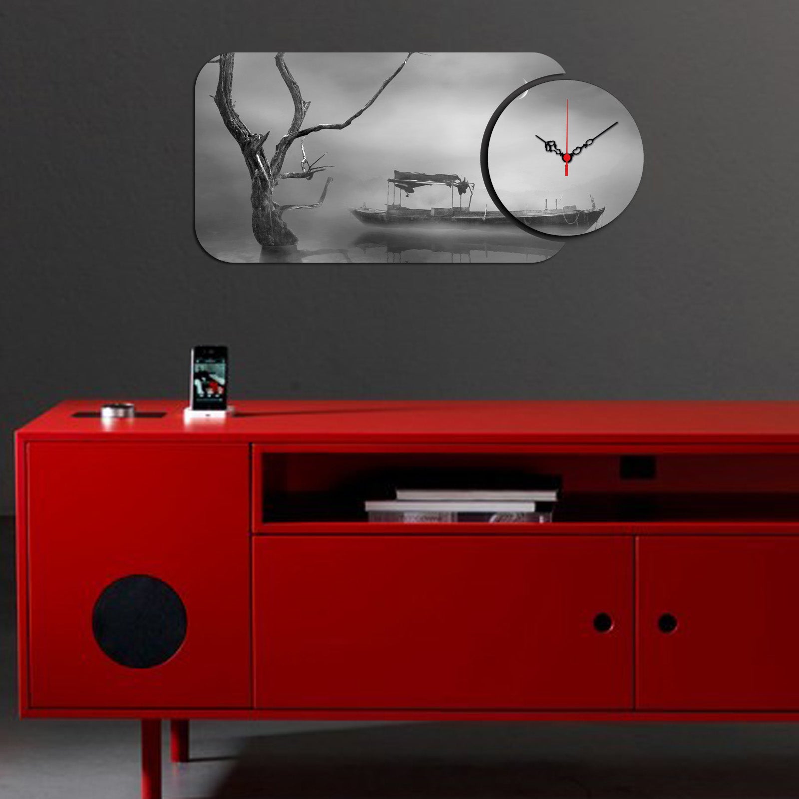 Relógio Decorativo MDF Multicolor YMS-13 - 2 Peças