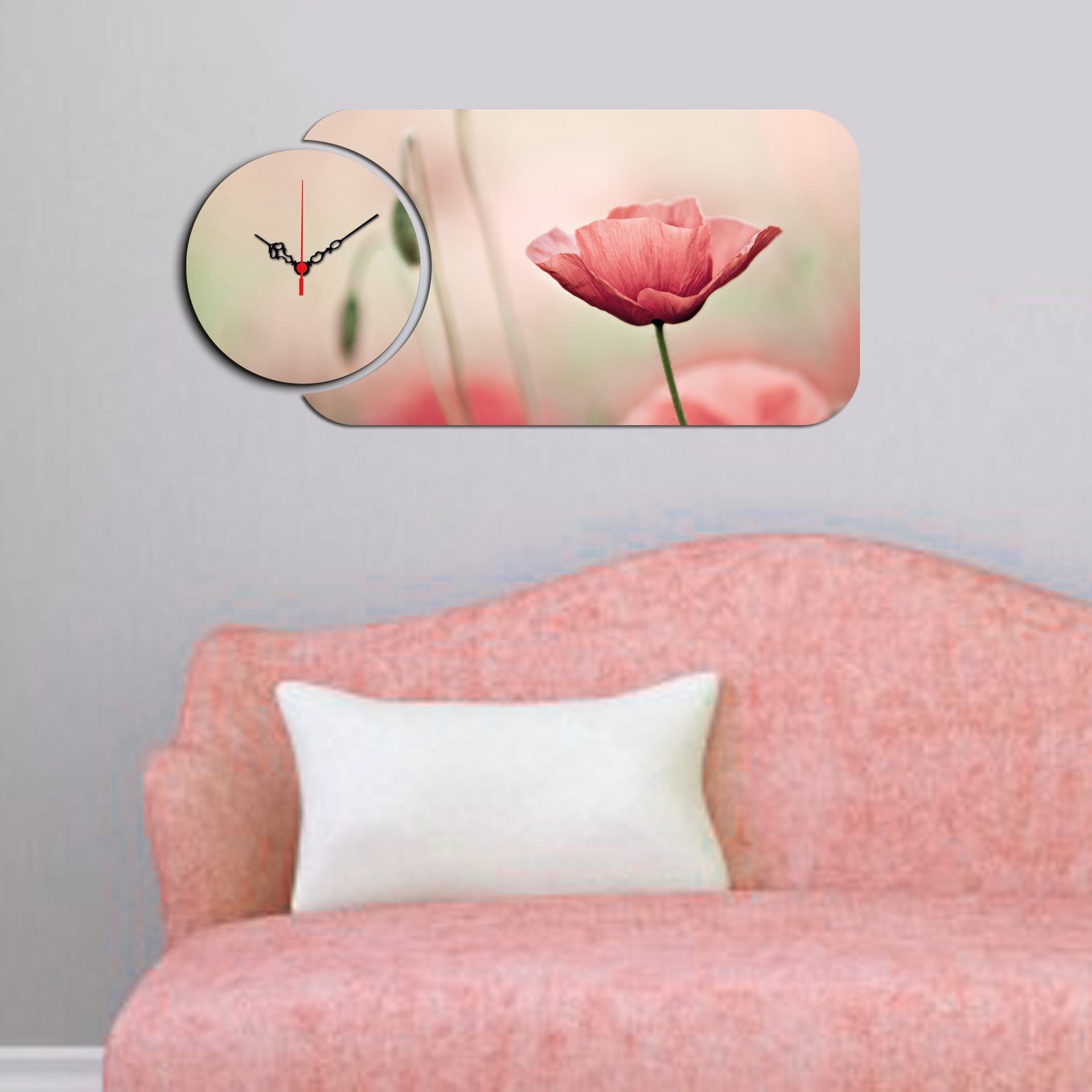 Relógio Decorativo MDF Multicolor YMS-16 - 2 Peças Design Luxo