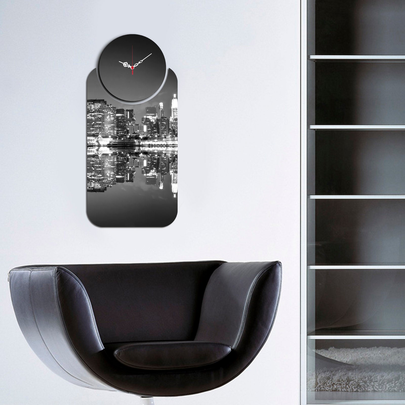 Relógio Decorativo MDF Multicolor YMS-20 - 2 Peças Premium