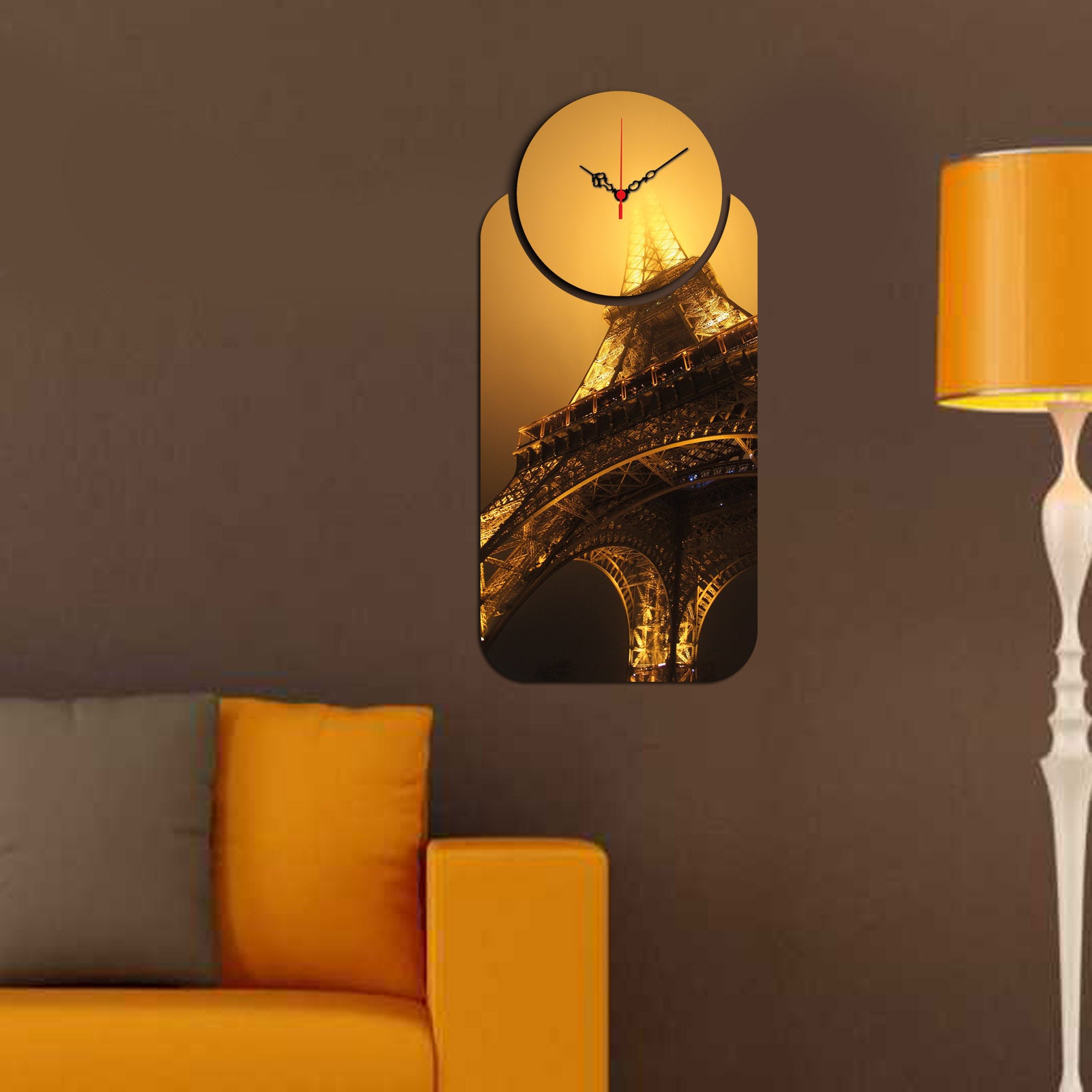 Relógio Decorativo MDF Multicolor YMS-23 - Design Moderno 2 Peças