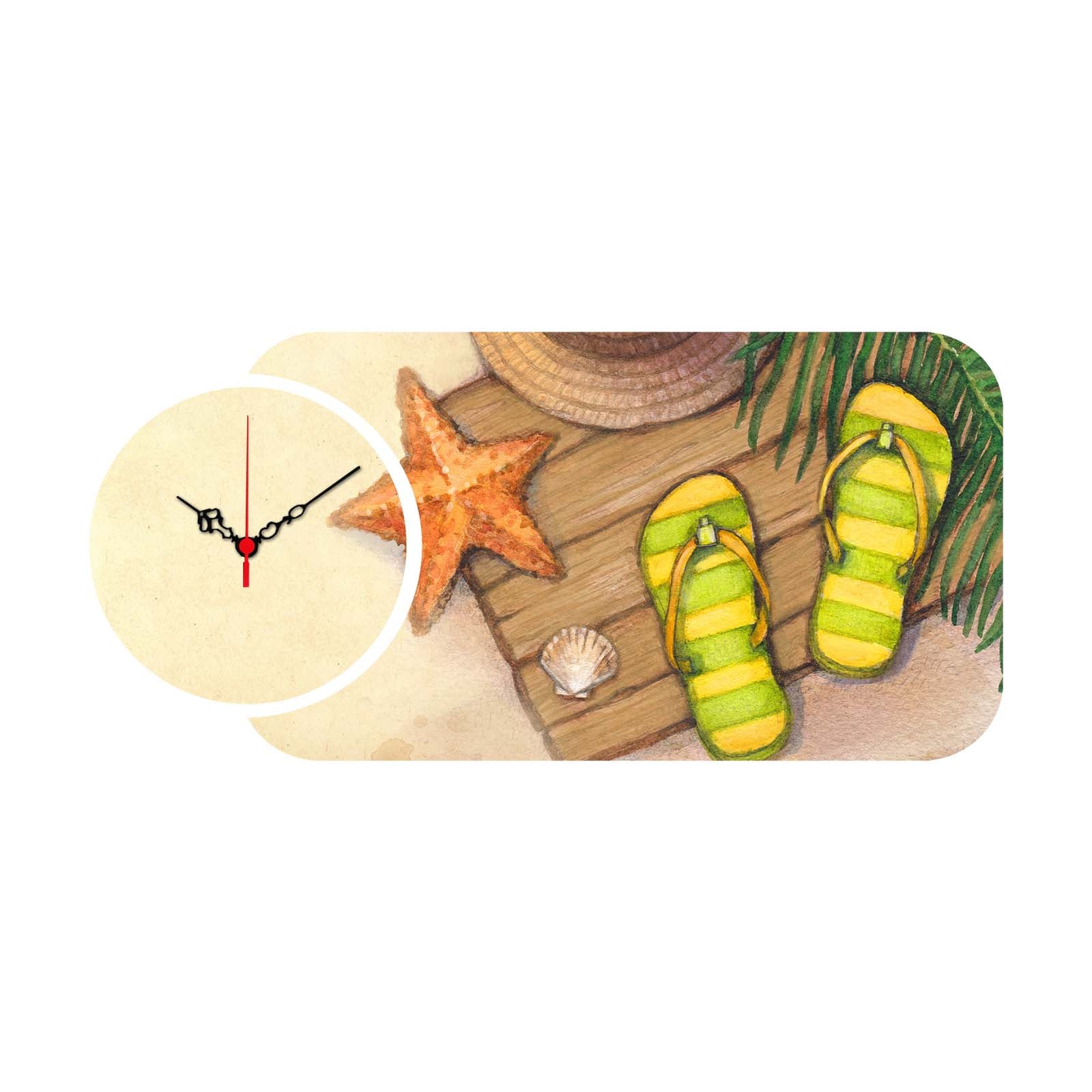 Relógio Decorativo MDF Multicolor YMS-31 - Set 2 Peças Premium