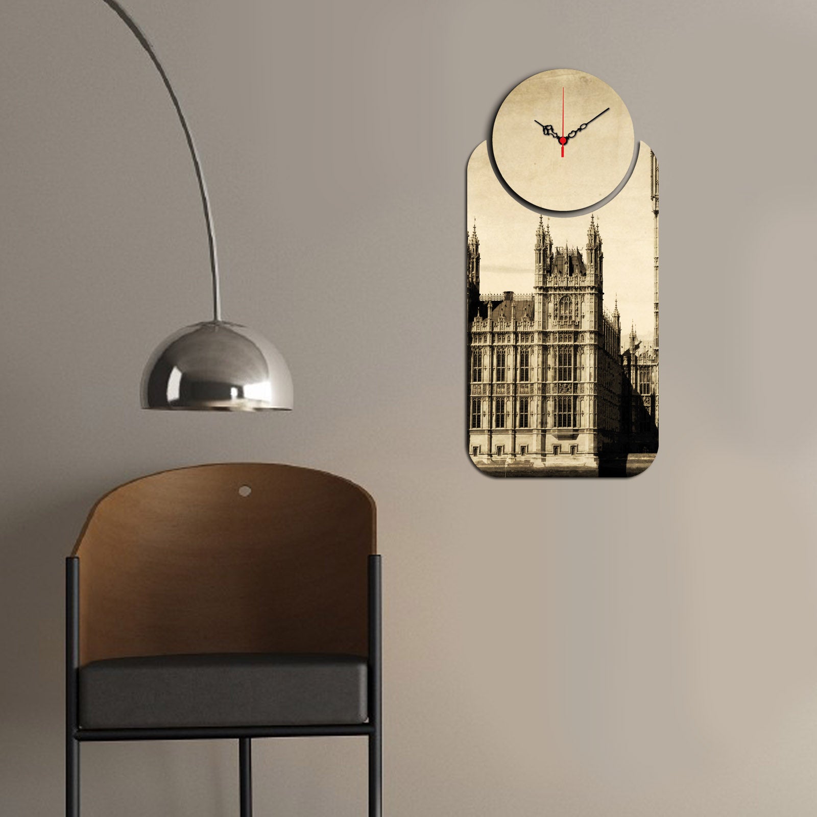 Relógio Decorativo MDF Multicolor YMS-35 - 2 Peças Design Único