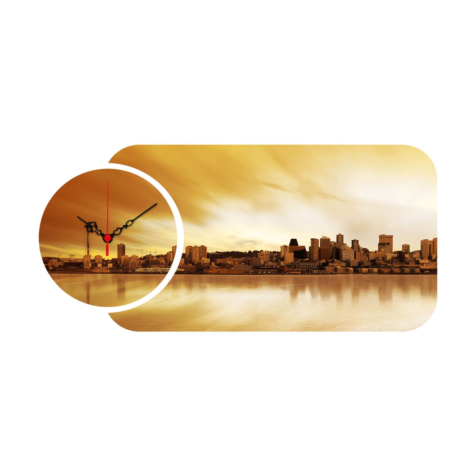 Relógio Decorativo MDF Multicolor - Design Moderno 2 Peças