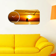 Relógio Decorativo MDF Multicolor YMS-67 - 2 Peças Luxo
