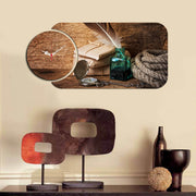 Relógio Decorativo MDF Multicolor 2 Peças - Design Moderno