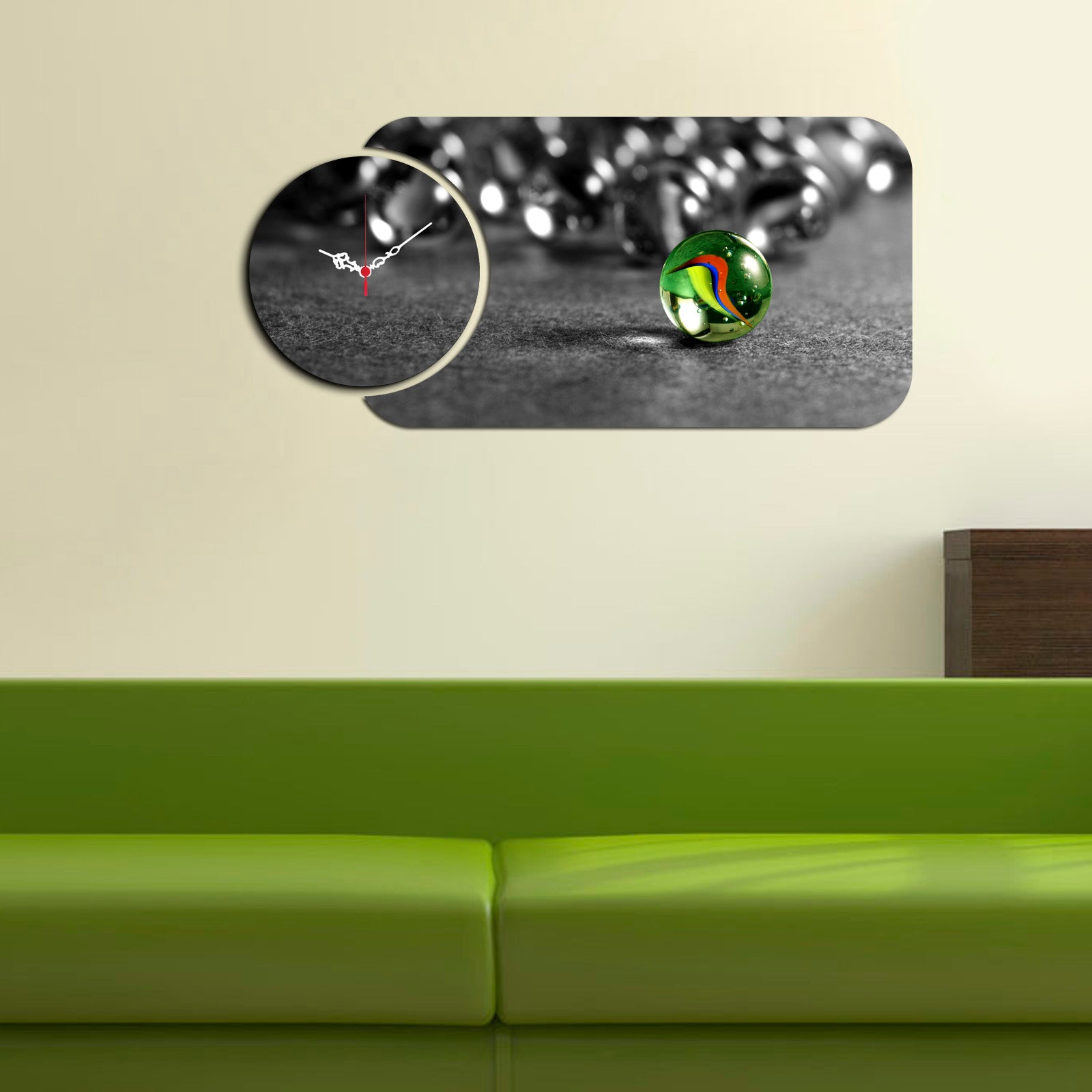 Relógio Decorativo MDF Multicolor YMS-74 - 2 Peças