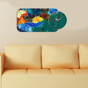 Relógio Decorativo MDF Multicolor YMS-75 - 2 Peças Premium