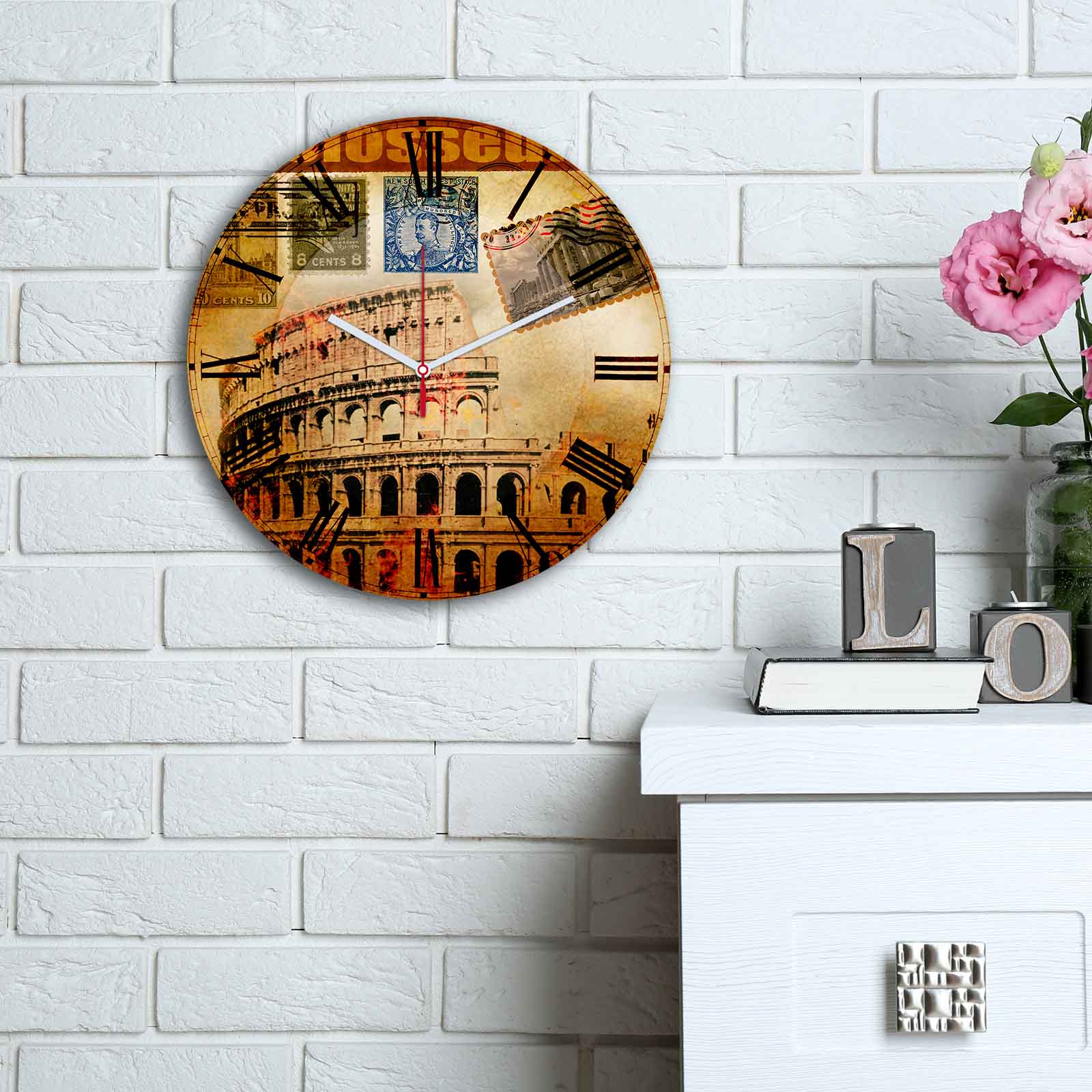 Relógio Decorativo MDF Multicolor - Design Moderno 30cm