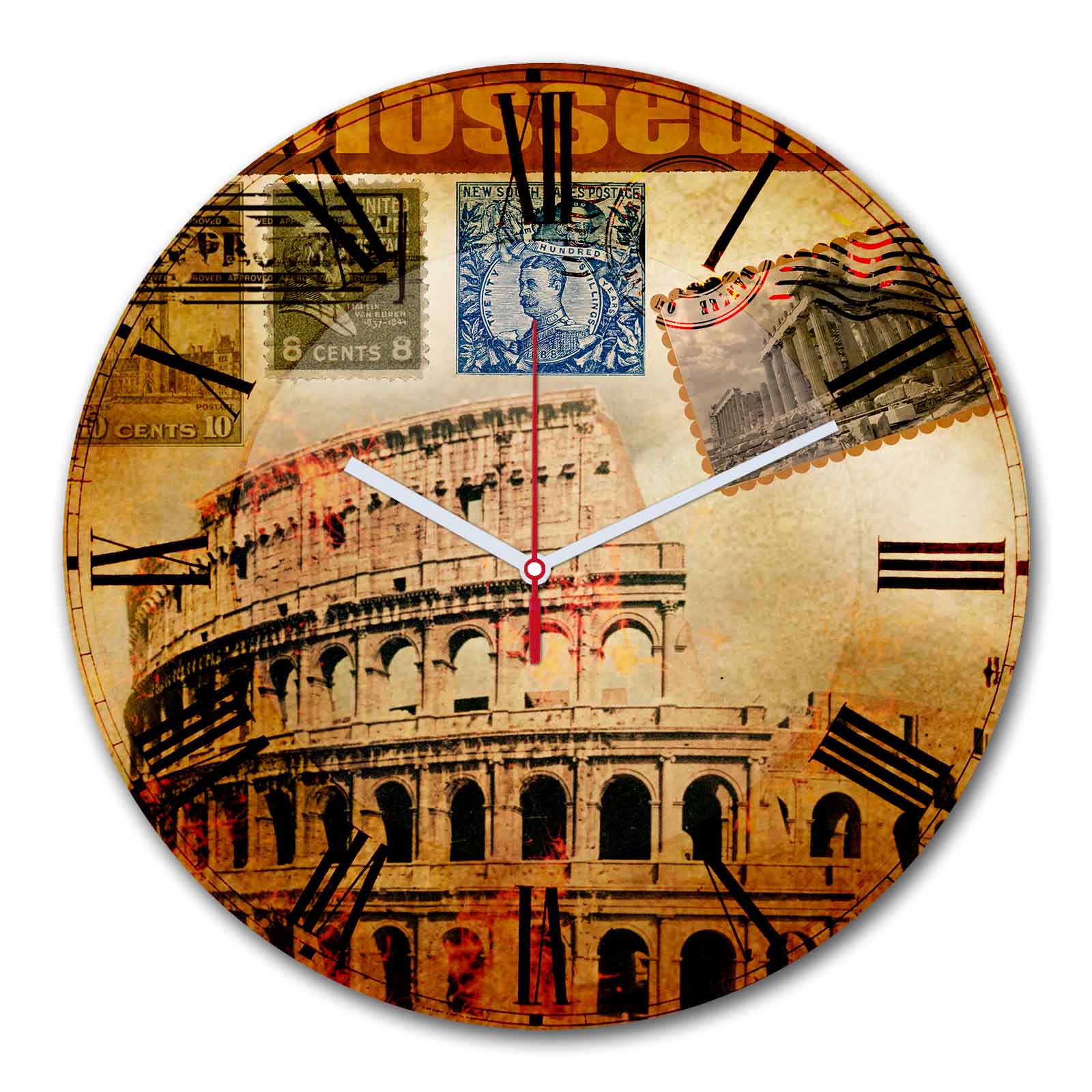 Relógio Decorativo MDF Multicolor - Design Moderno 30cm