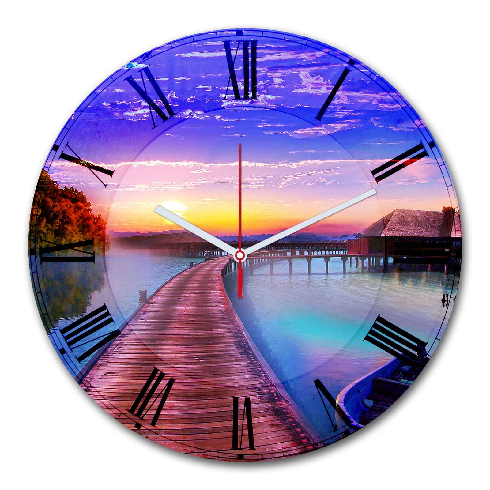 Relógio Decorativo MDF Multicolor 30cm - Design Moderno Premium