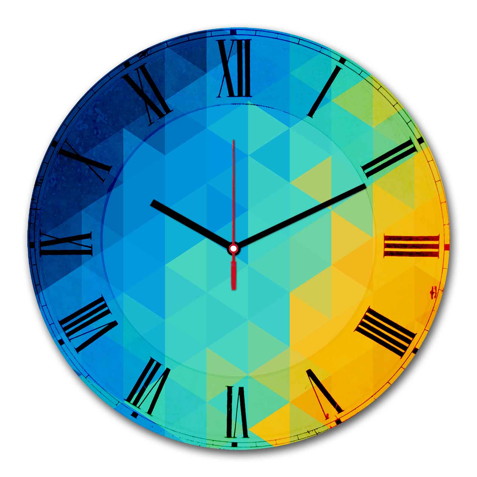Relógio Decorativo MDF Multicolor 30cm - Design Moderno Premium