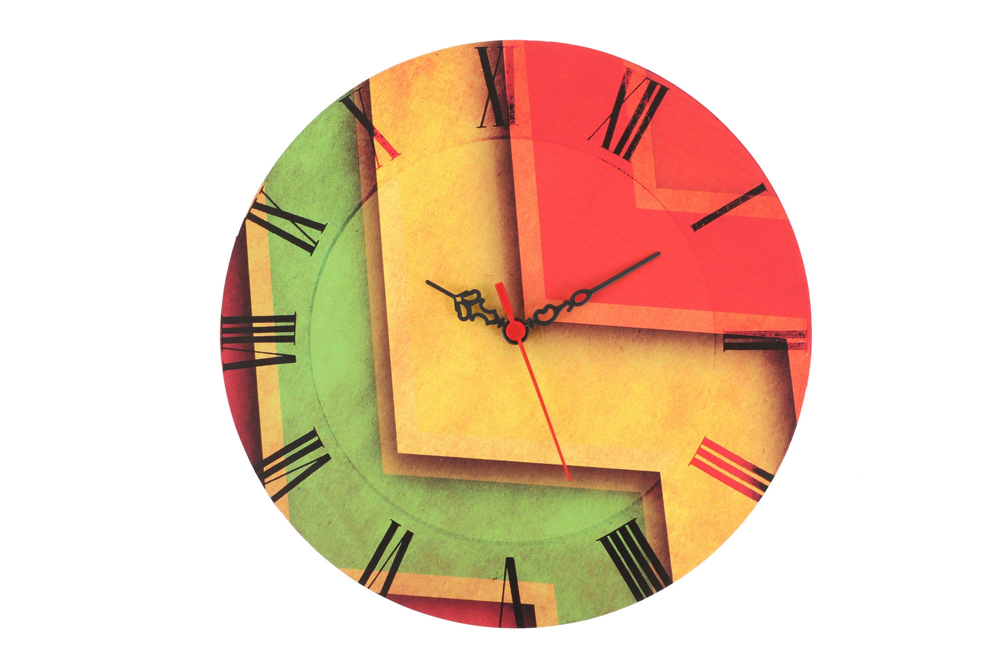 Relógio Decorativo MDF Multicolor 30cm - Design Moderno Premium
