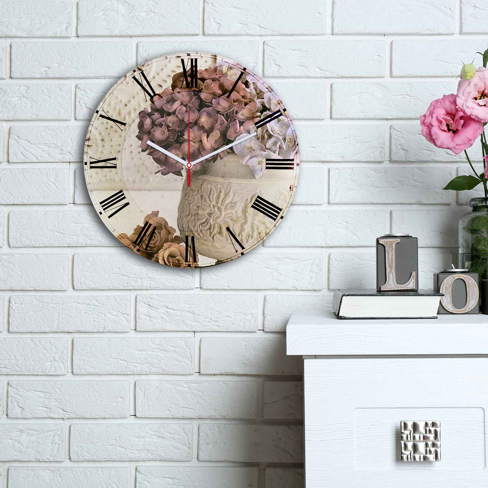 Relógio de Parede MDF Multicolor 30cm - Design Decorativo Moderno