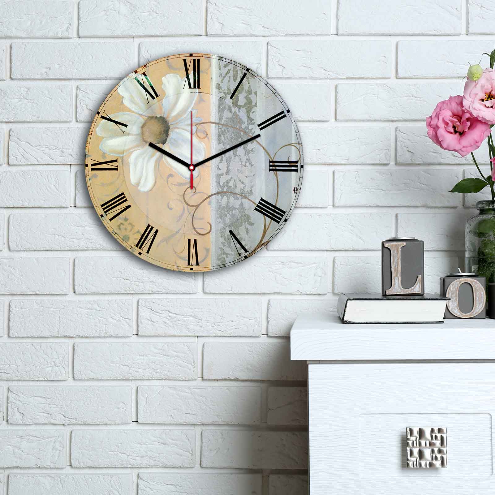 Relógio Decorativo MDF Multicolor 30cm - Design Moderno Luxo