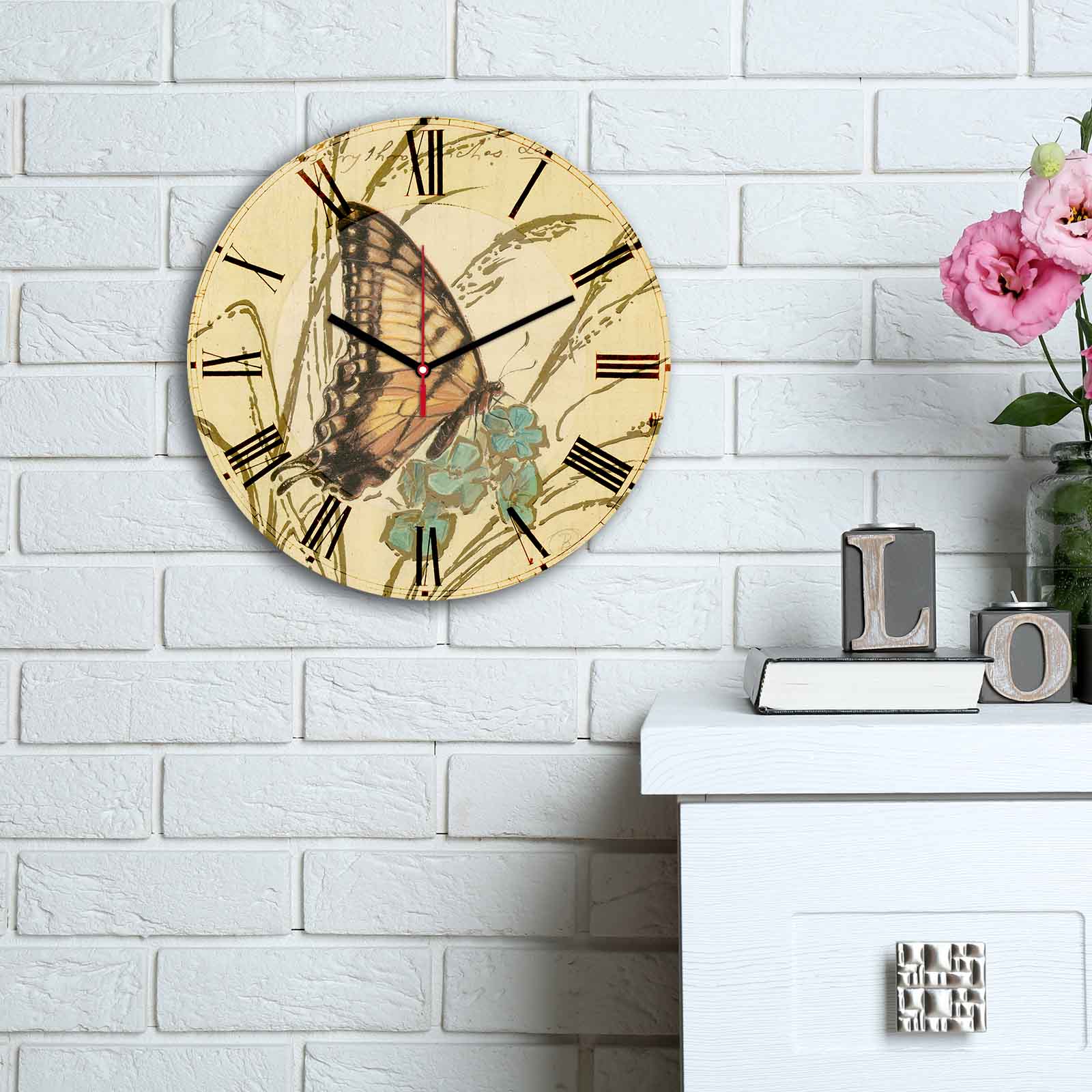 Relógio Decorativo MDF Multicolor 30cm - Design Moderno Premium