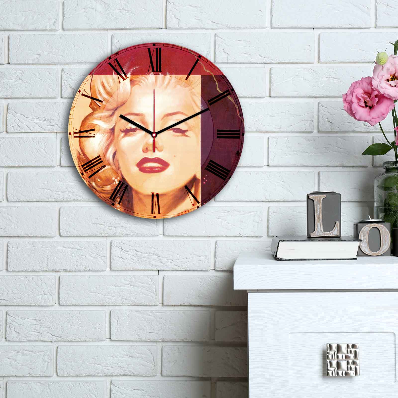 Relógio Decorativo Multicolor MDF - Design Moderno 30cm