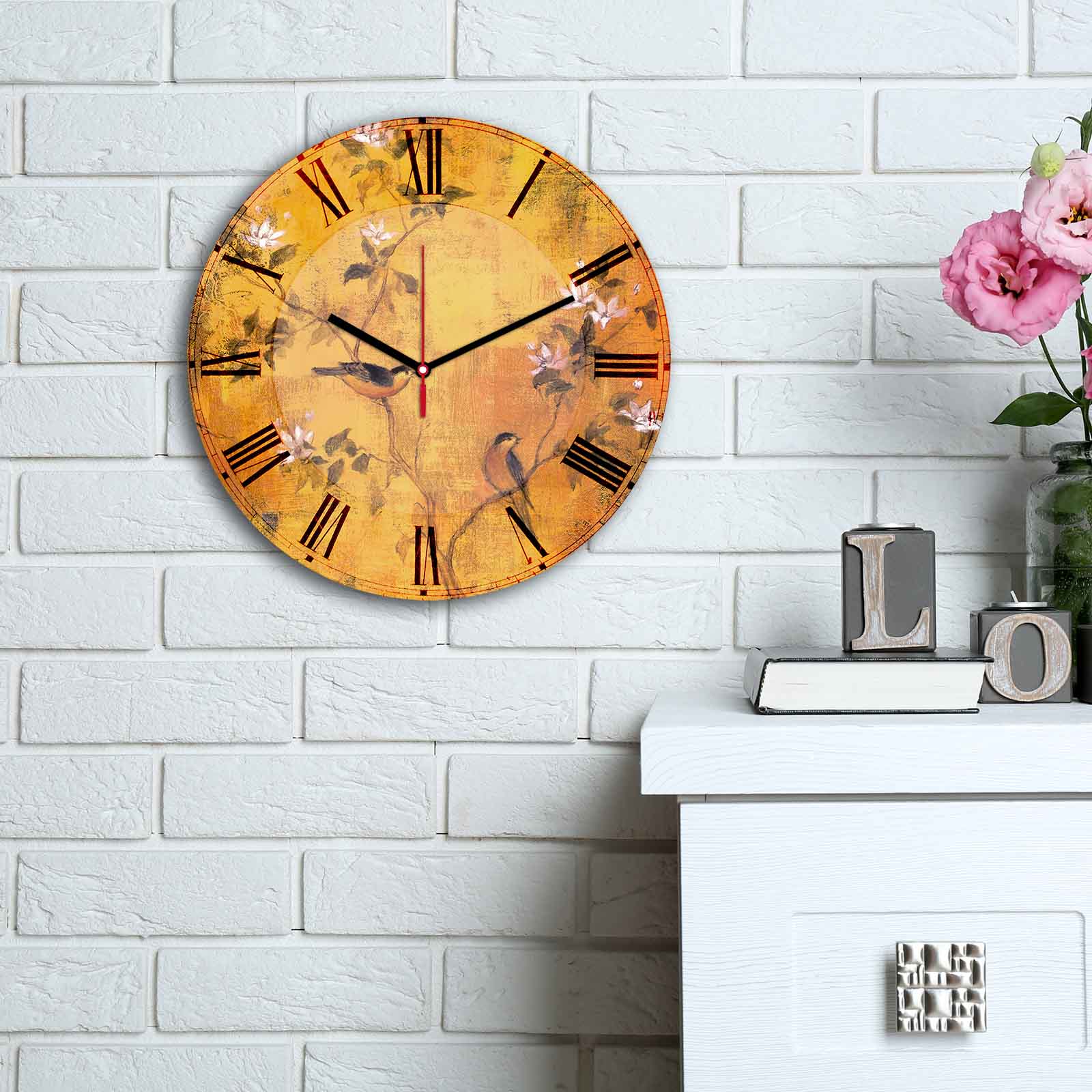 Relógio Decorativo MDF Multicolor 30cm - Design Premium
