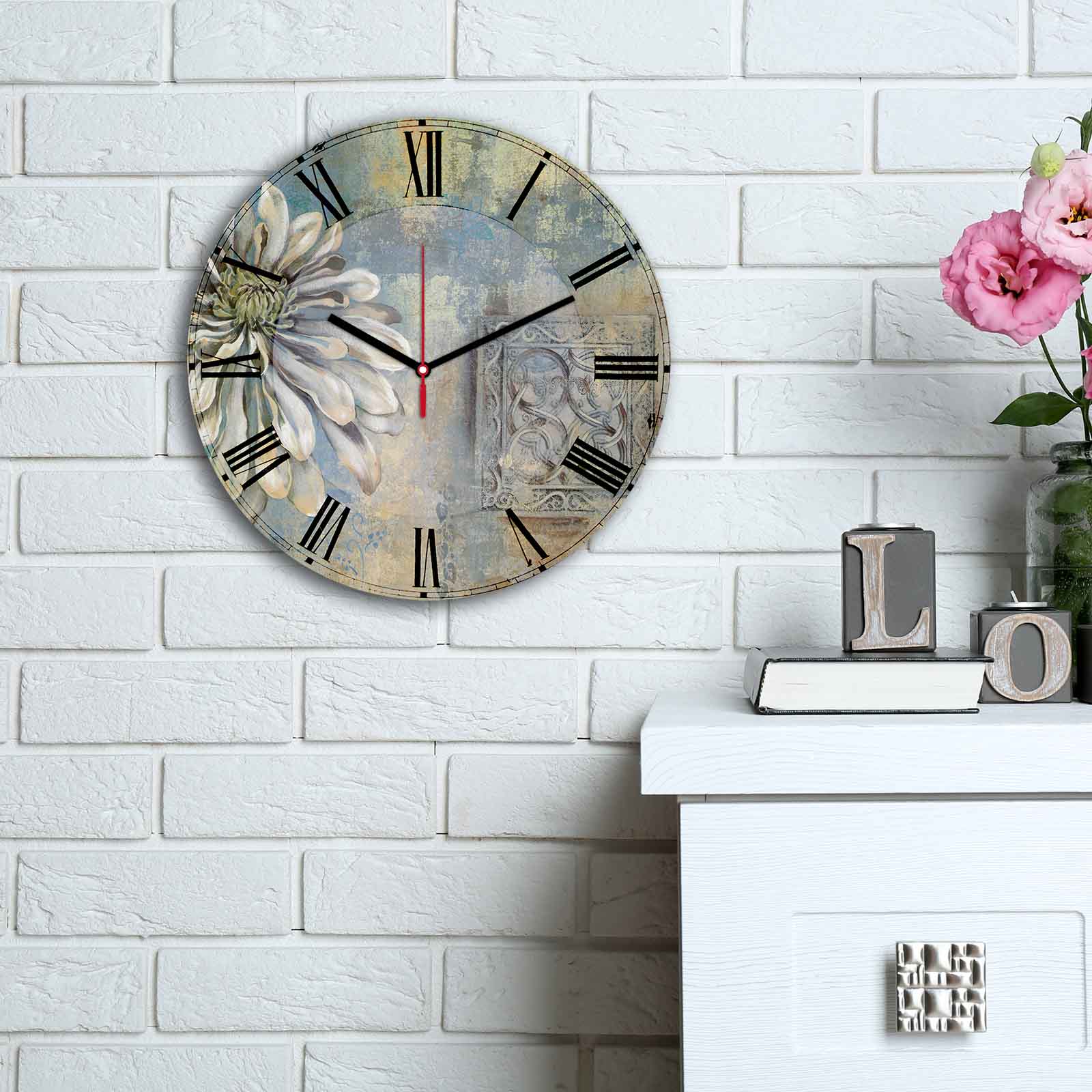 Relógio Decorativo MDF Multicolor 30cm - Design Moderno Premium