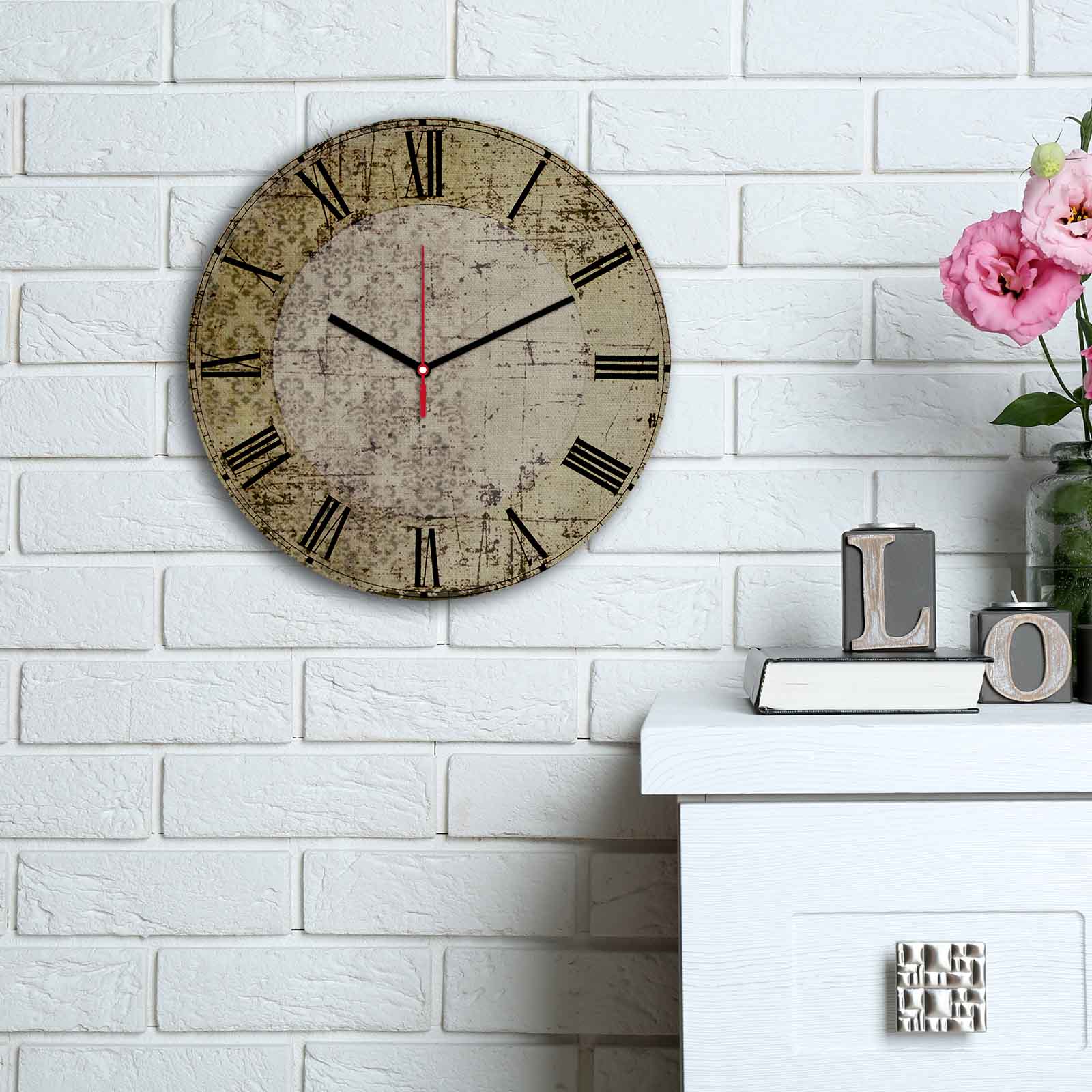 Relógio Decorativo MDF Multicolor 30cm - Design Moderno