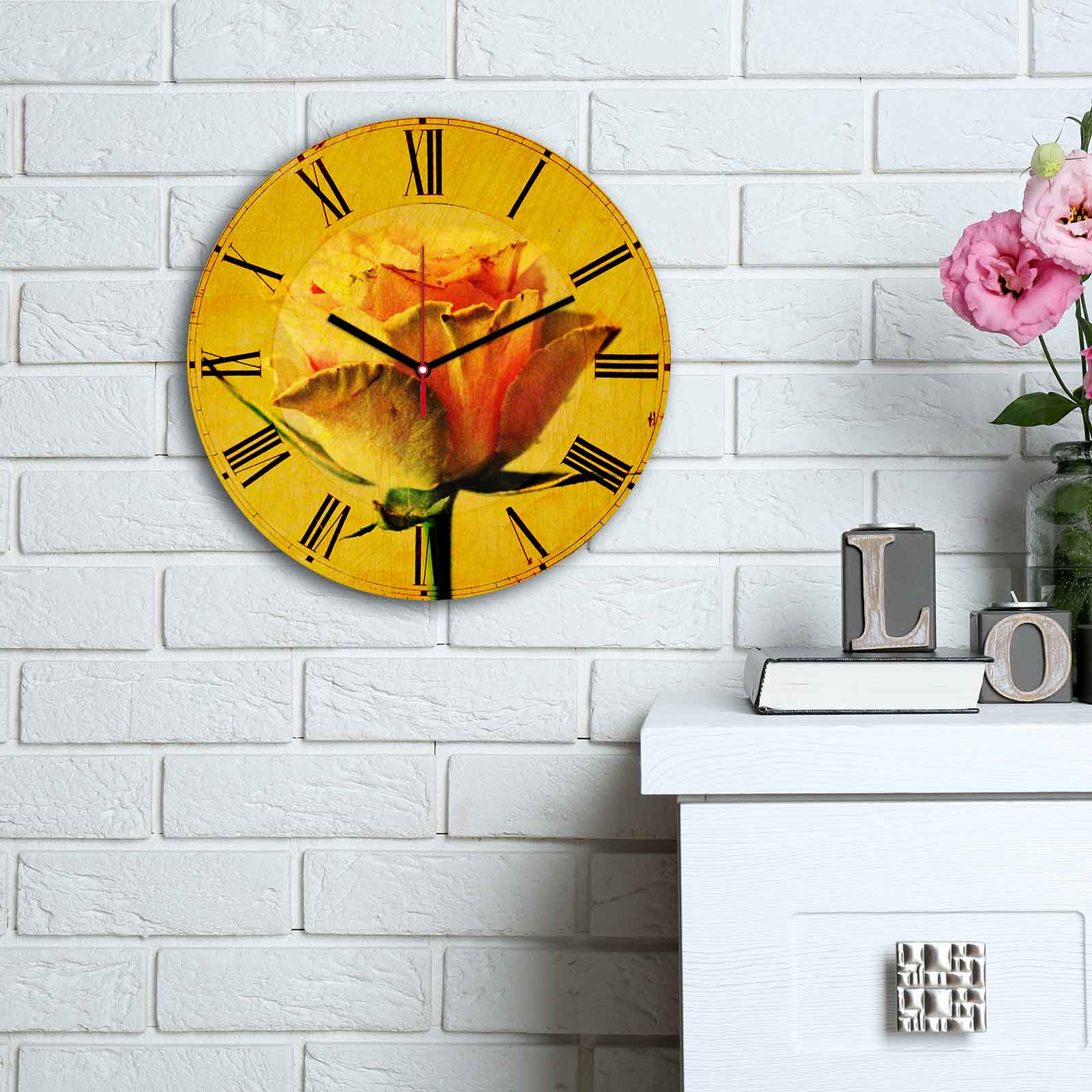 Relógio Decorativo MDF Multicolor 30cm - Design Moderno Premium