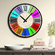 Relógio de Parede Decorativo MDF Multicolor 50cm - Premium