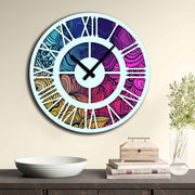 Relógio Decorativo MDF Multicolor 50cm - Design Moderno Premium