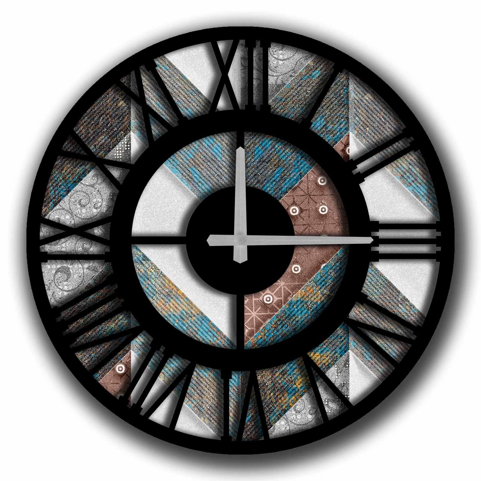 Relógio Decorativo MDF Multicolor 50cm - Design Moderno Premium