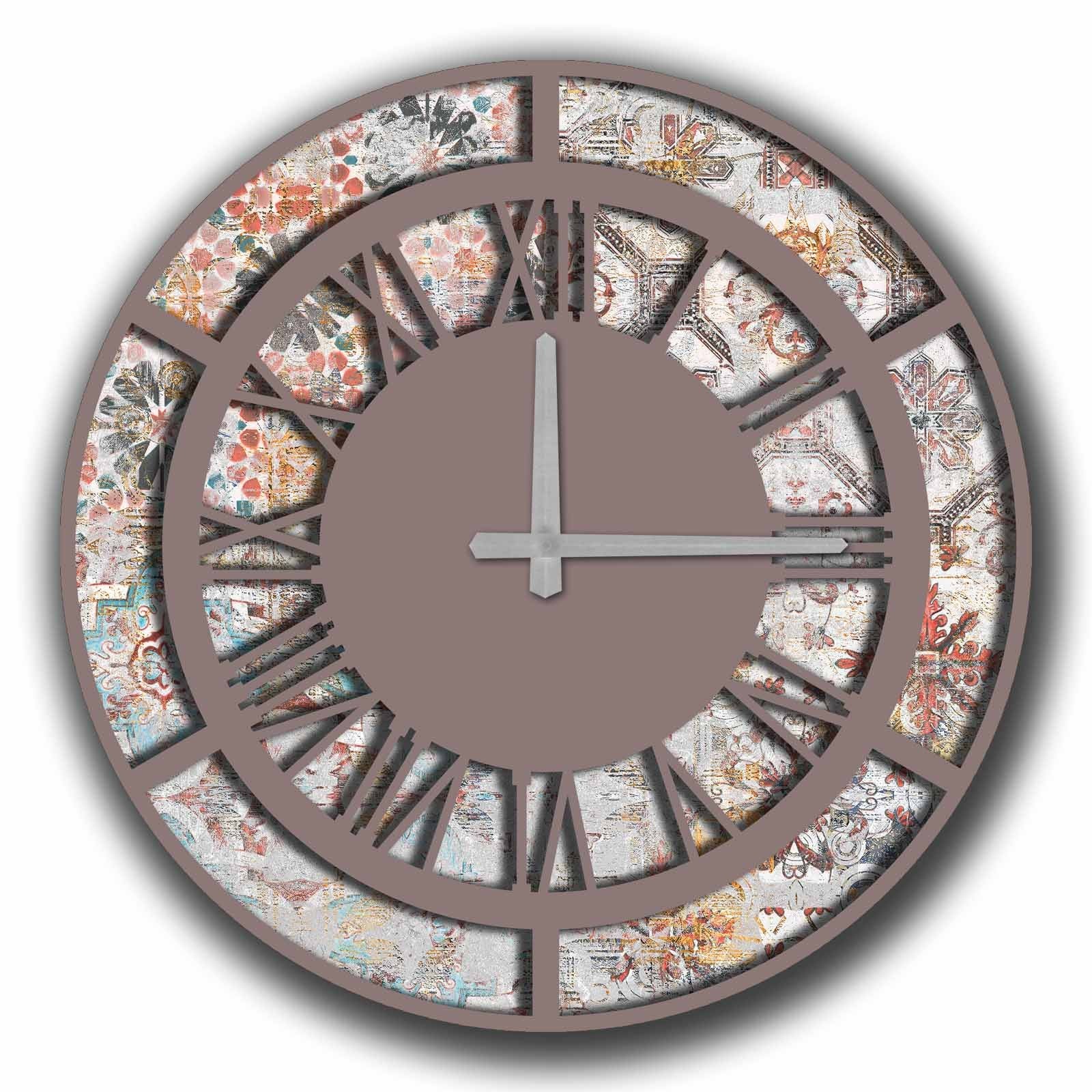 Relógio Decorativo MDF Multicolor 50cm - Design Moderno Premium