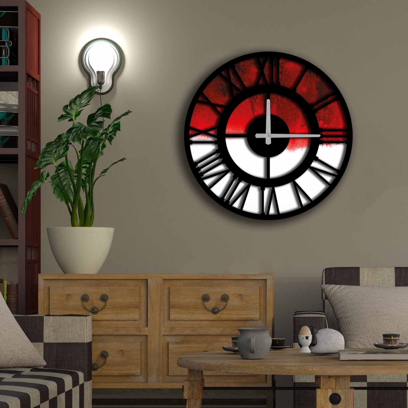 Relógio Decorativo MDF Multicolor 50cm - Design Moderno Premium