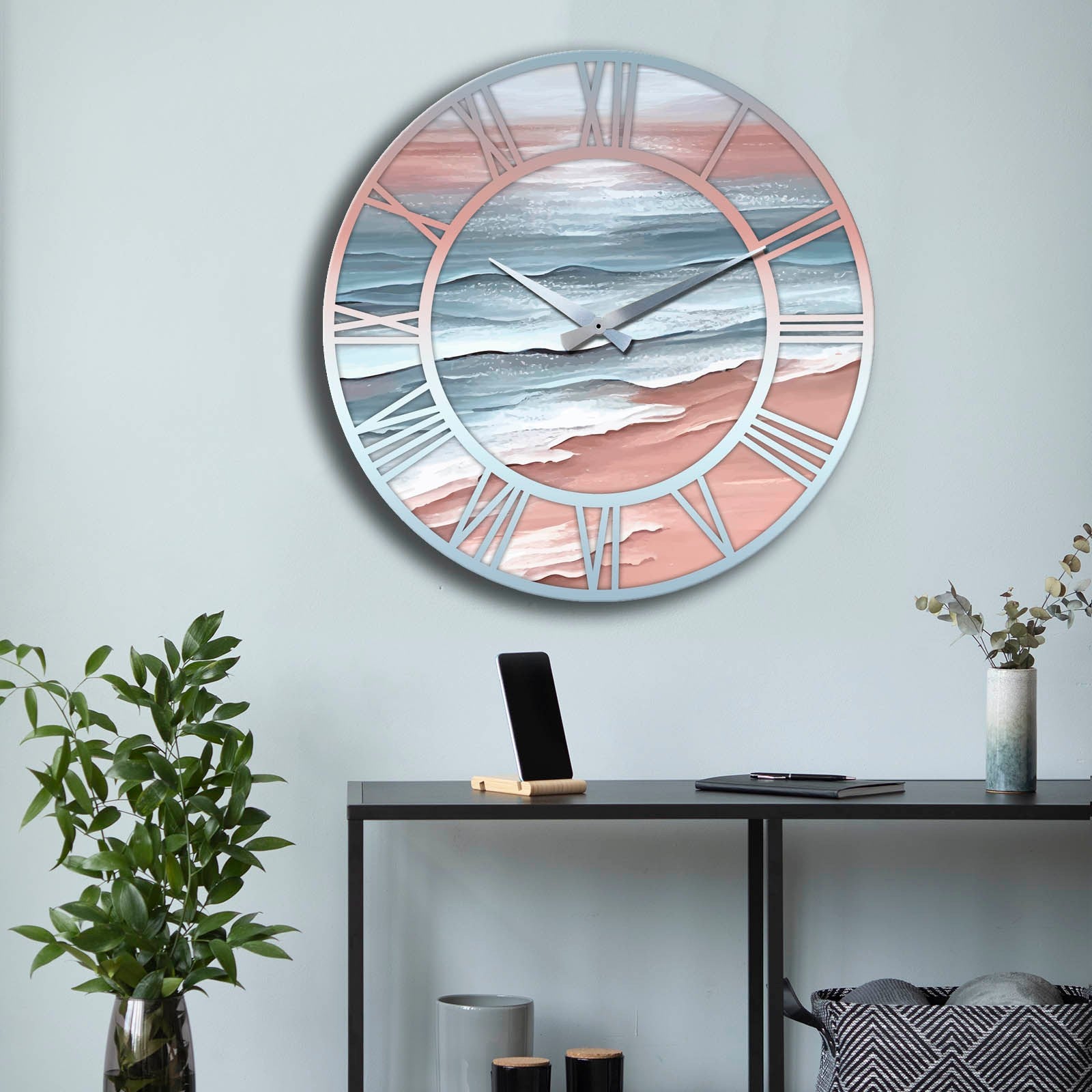 Relógio Decorativo MDF Multicolor 50cm - Design Moderno Premium