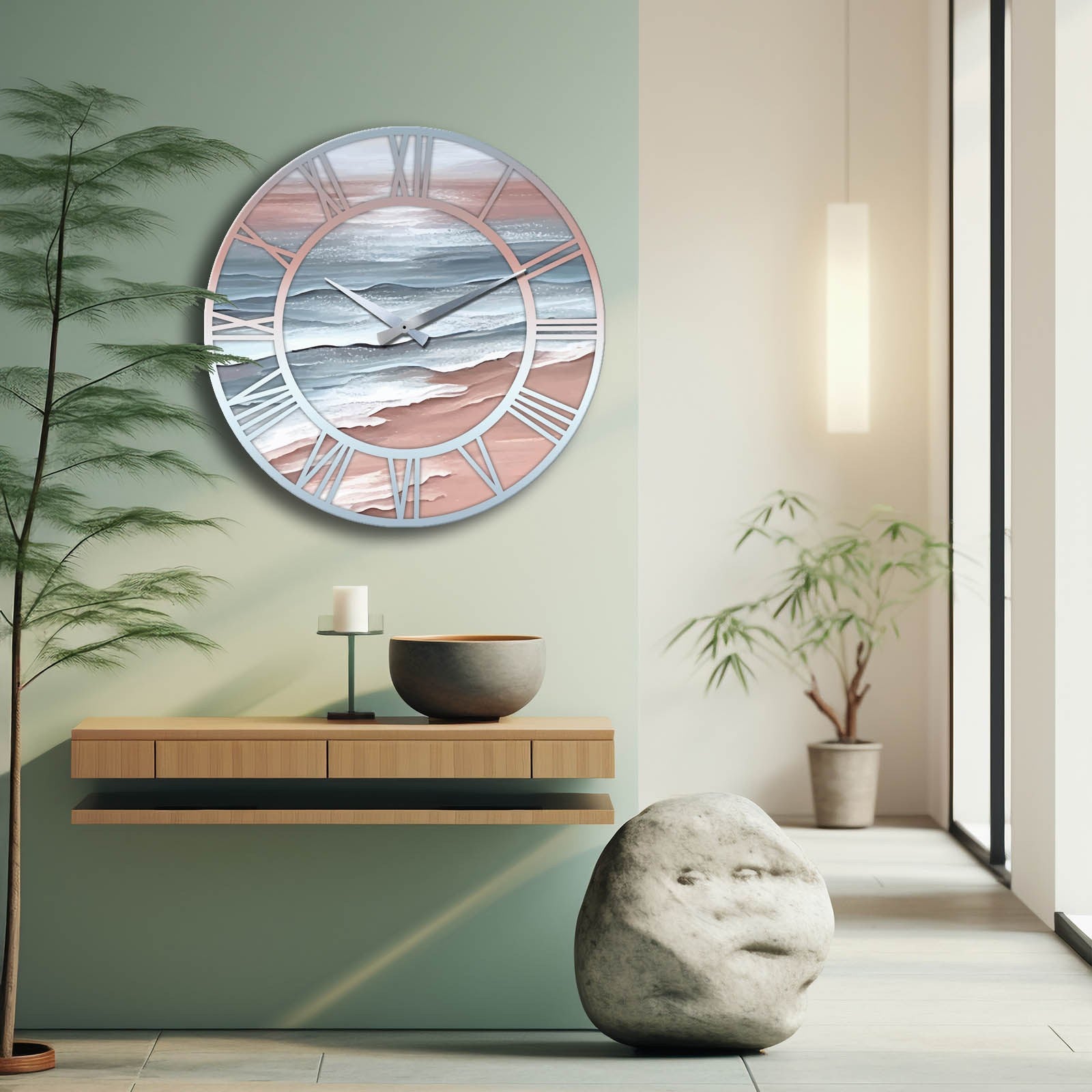 Relógio Decorativo MDF Multicolor 50cm - Design Moderno Premium