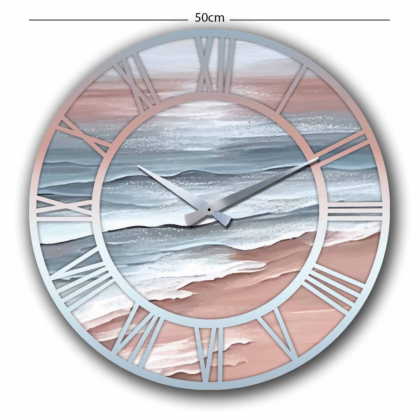 Relógio Decorativo MDF Multicolor 50cm - Design Moderno Premium